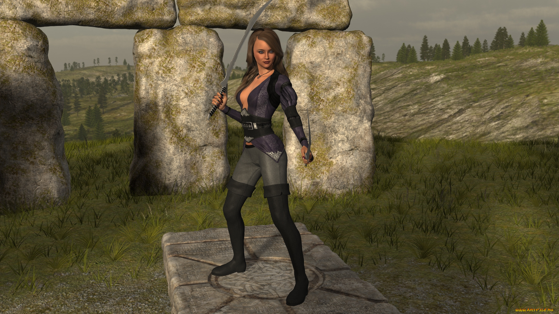 3д, графика, фантазия, , fantasy, взгляд, девушка, фон