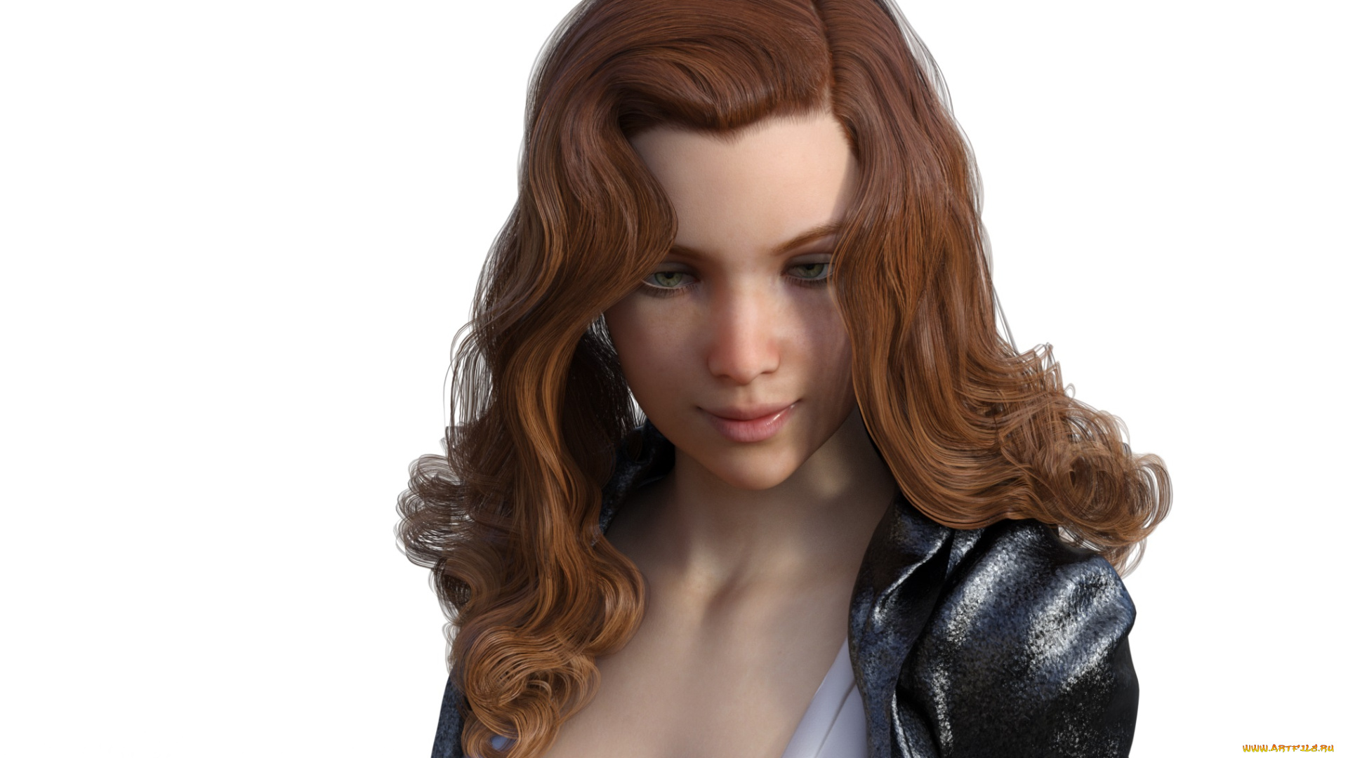 3д, графика, портрет, , portraits, девушка, взгляд, фон