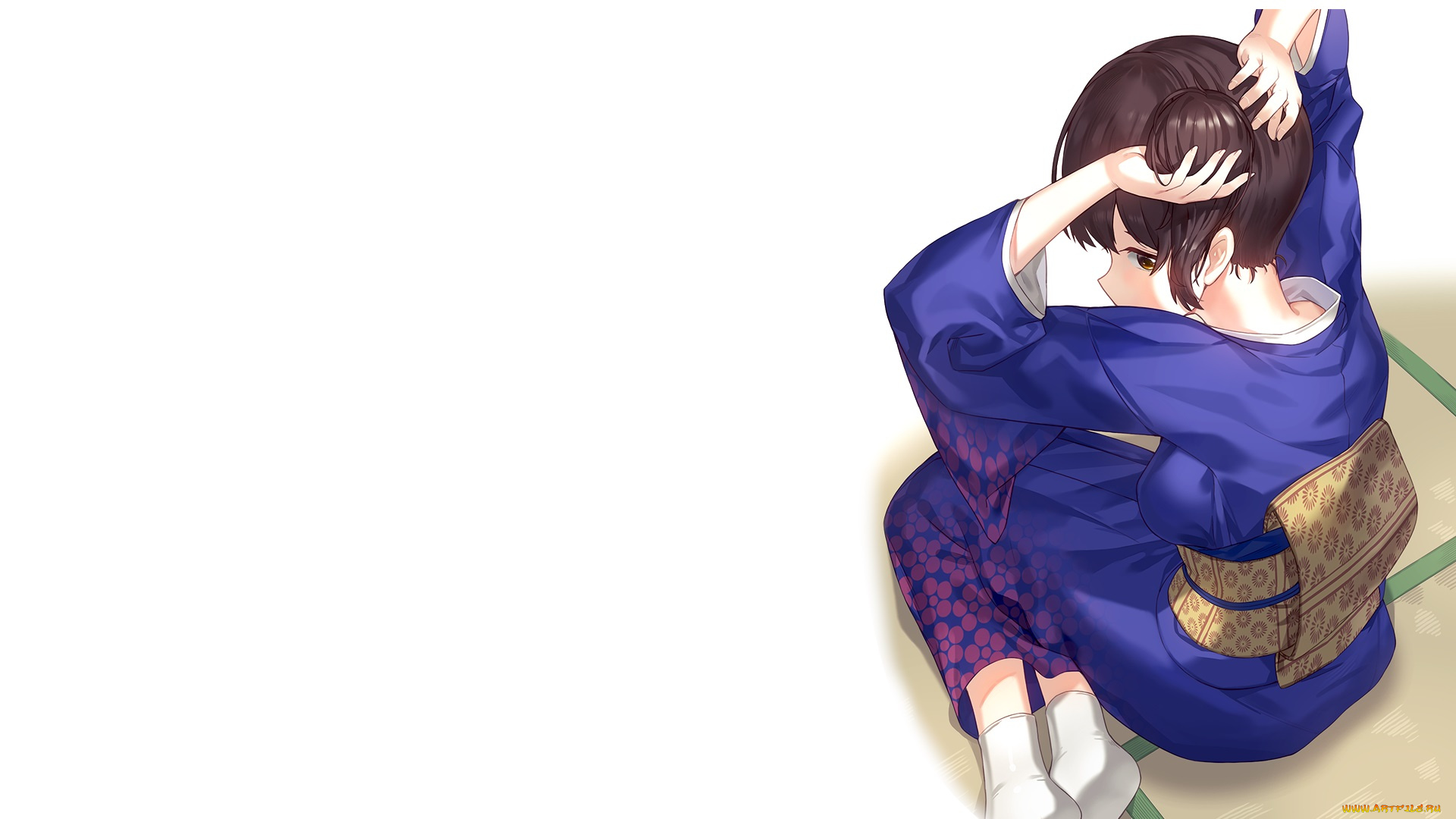 аниме, kantai, collection, взгляд, девушка, фон