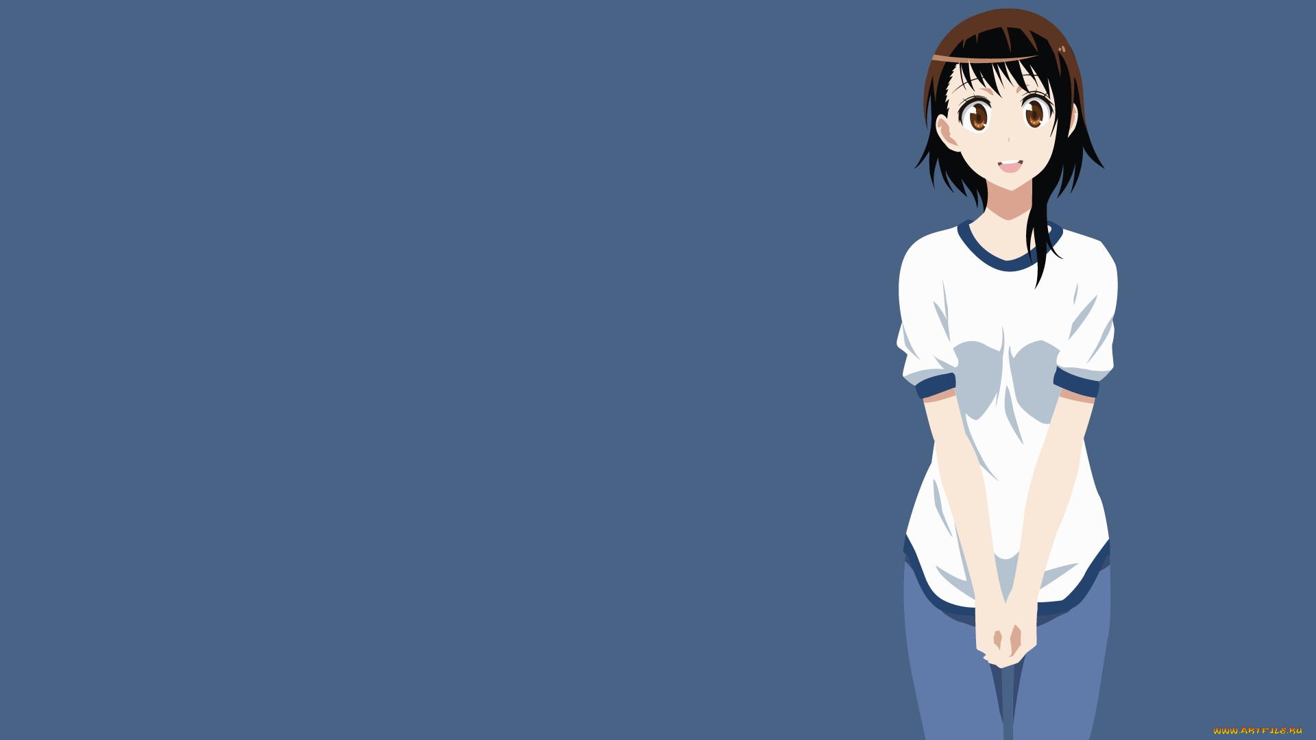 аниме, nisekoi, фон, взгляд, девушка