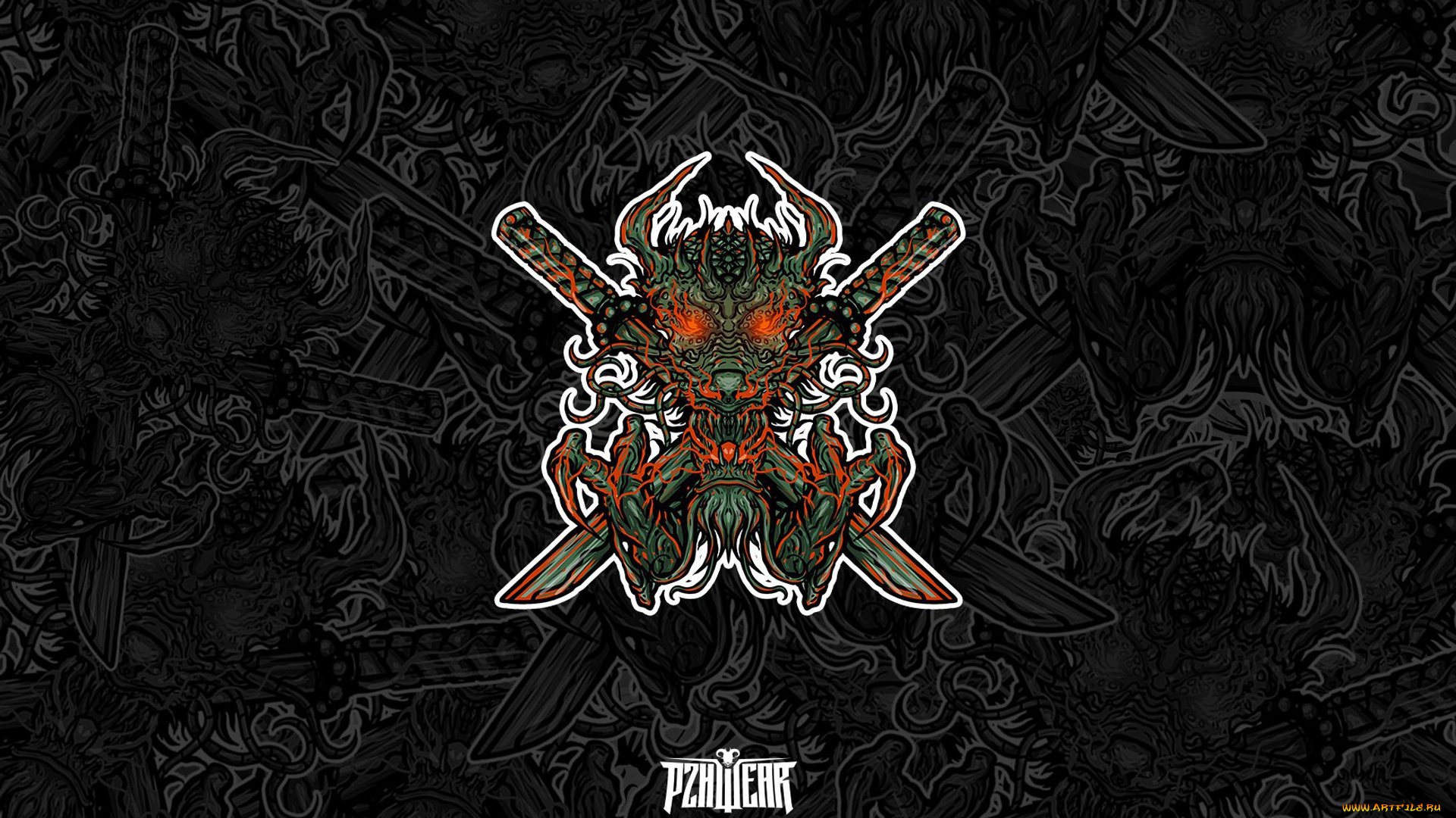 рисованное, минимализм, dragon, minimalism, мечи, дракон, огонь, forever, young, вечно, молодой, коллекция, fire, swords