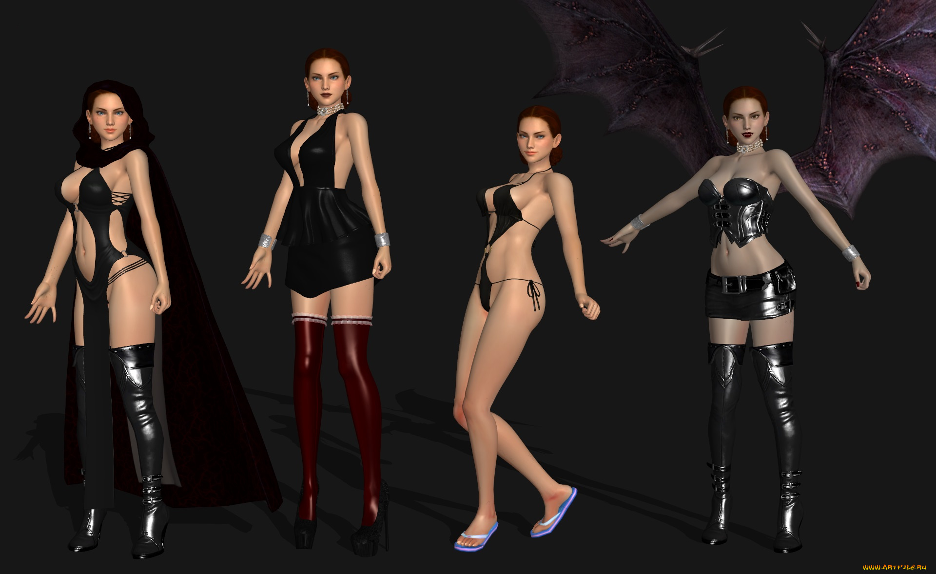 3д, графика, фантазия, , fantasy, девушки, взгляд, фон