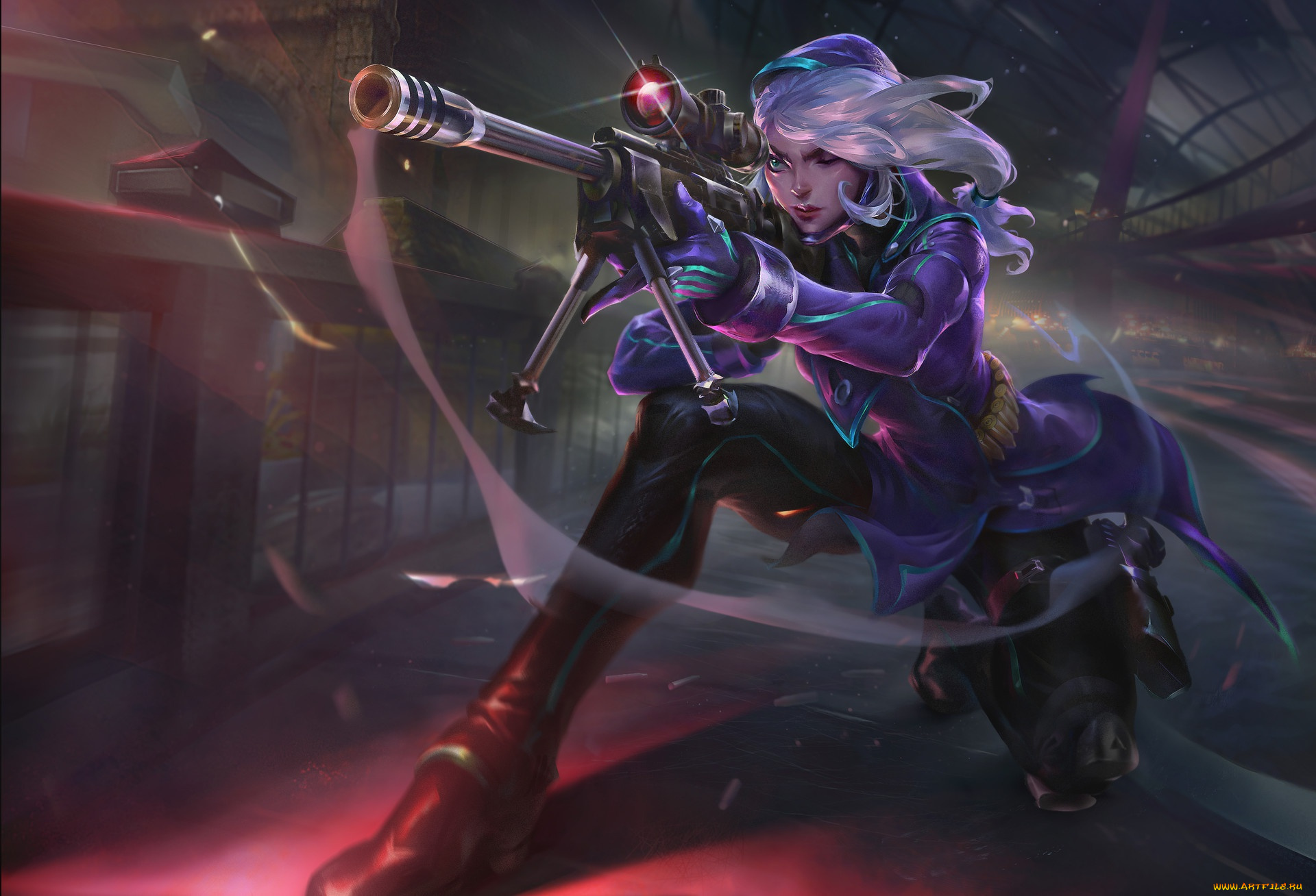 фэнтези, девушки, девушка, поза, оружие, арт, прицел