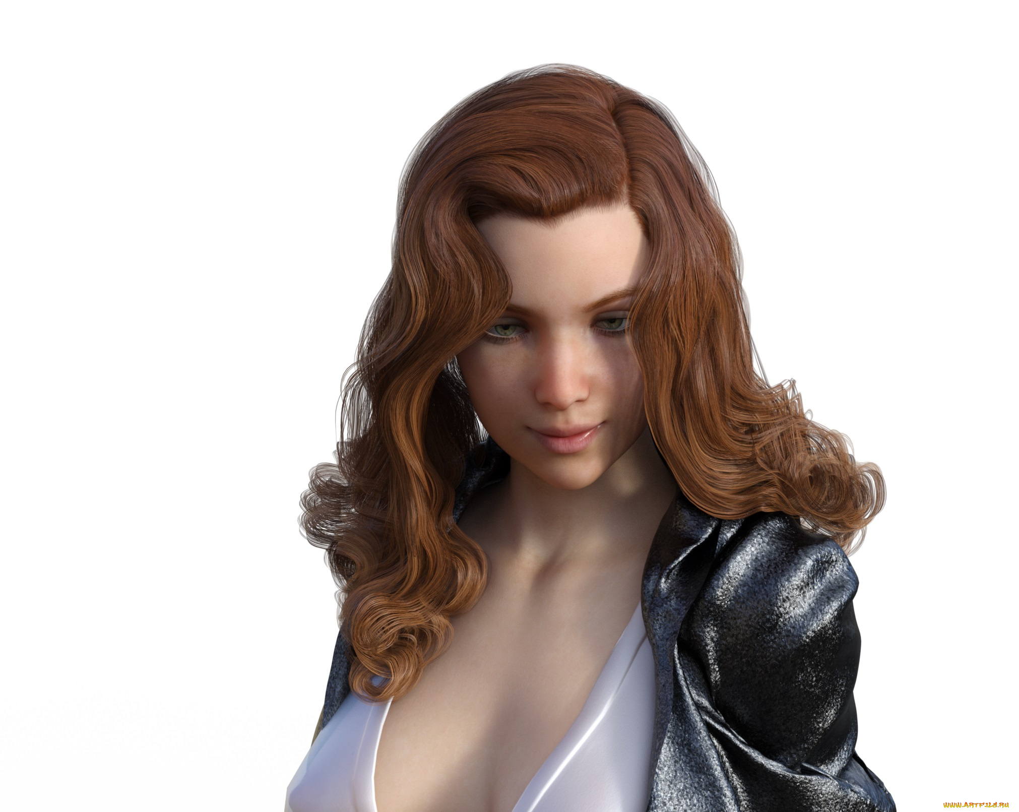 3д, графика, портрет, , portraits, девушка, взгляд, фон