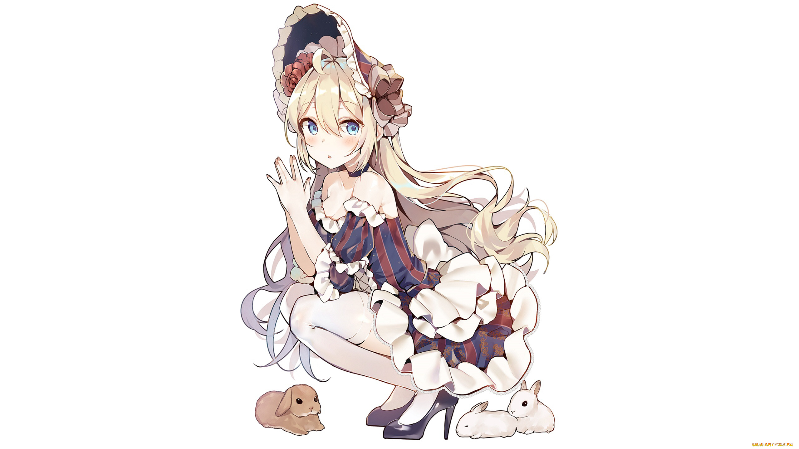 аниме, животные, , существа, девушка