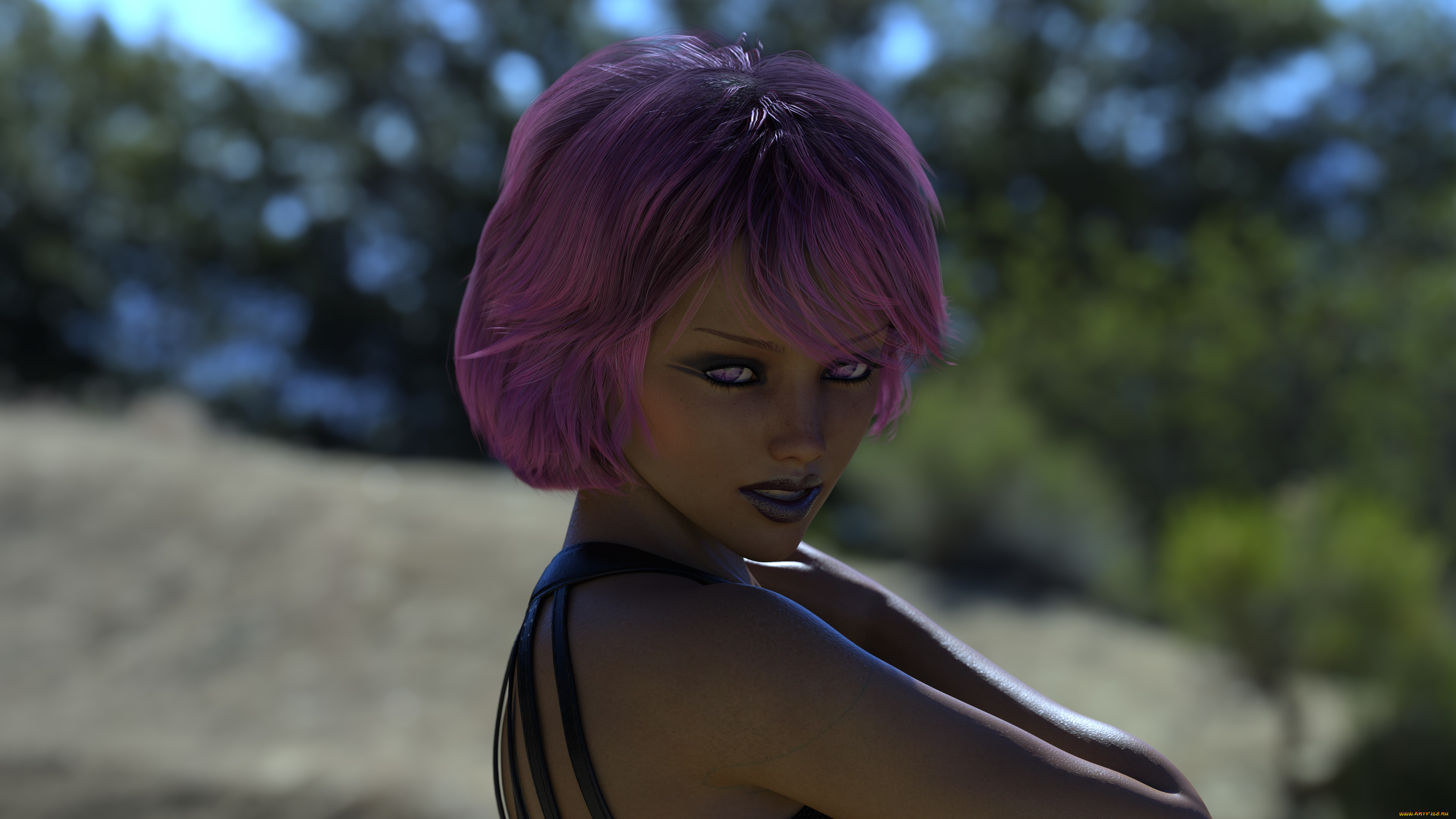 3д, графика, портрет, , portraits, фон, взгляд, девушка