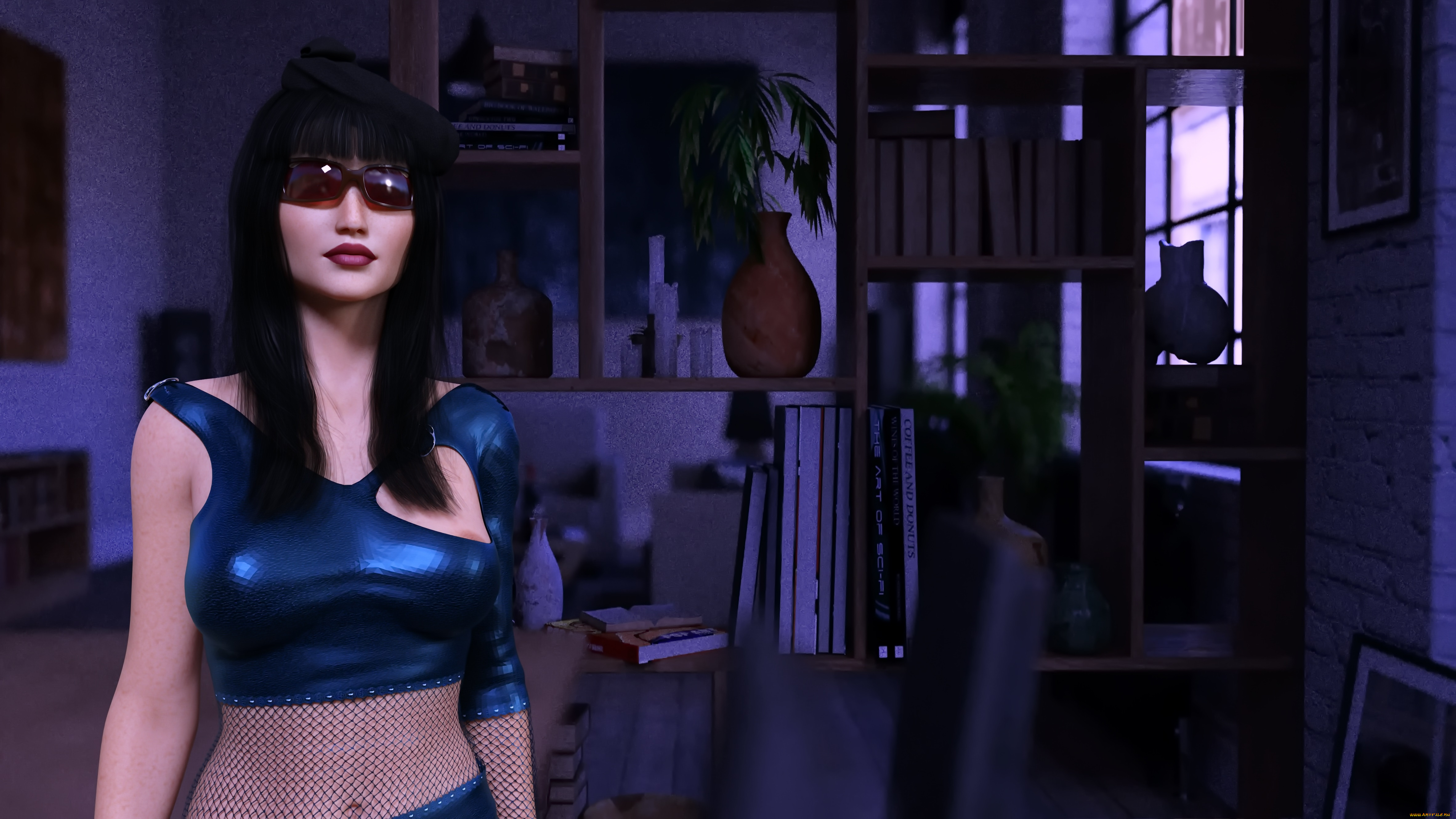 3д, графика, люди, , people, девушка, взгляд, фон