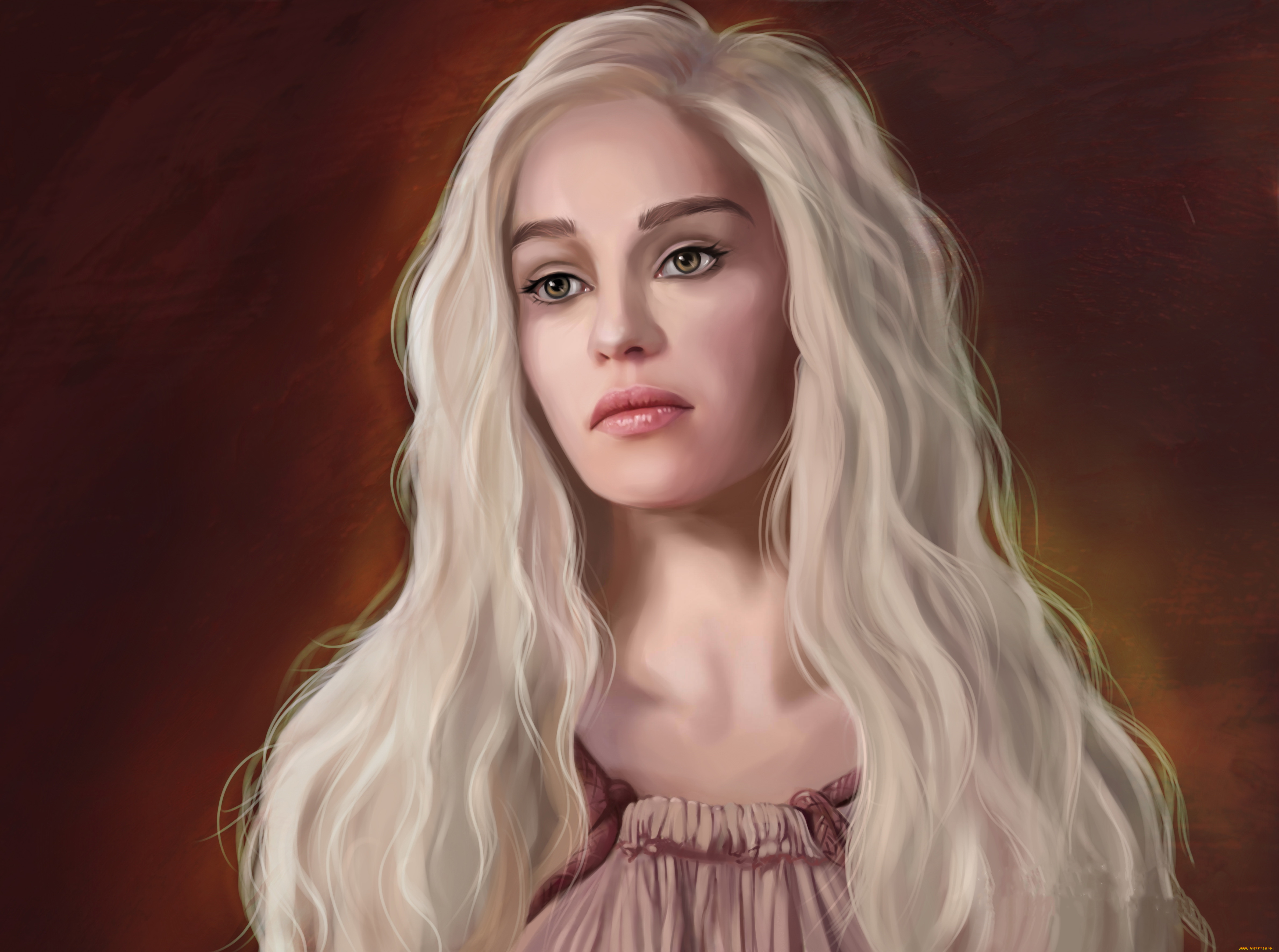 рисованное, кино, взгляд, фон, девушка