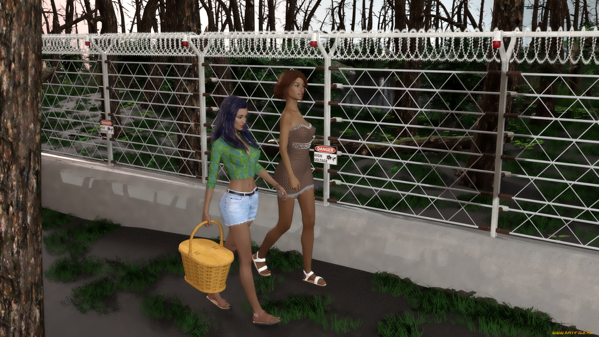 3д, графика, люди, , people, фон, взгляд, девушки