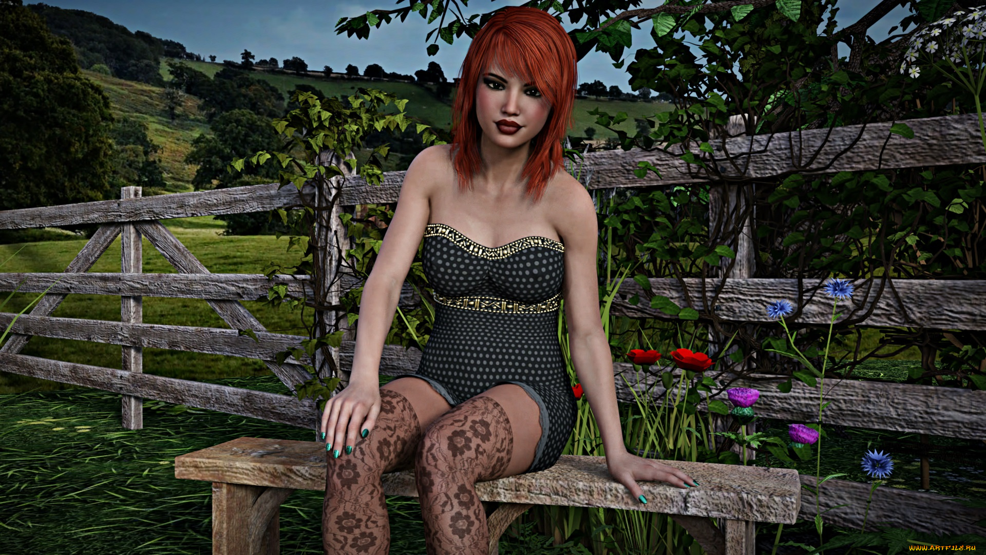 3д, графика, люди, , people, фон, взгляд, девушка