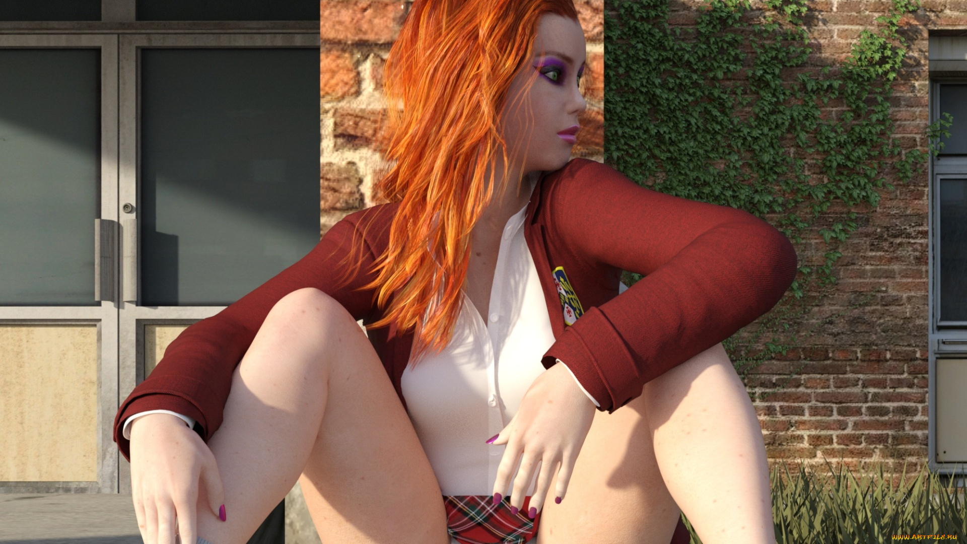 3д, графика, люди, , people, фон, взгляд, девушка