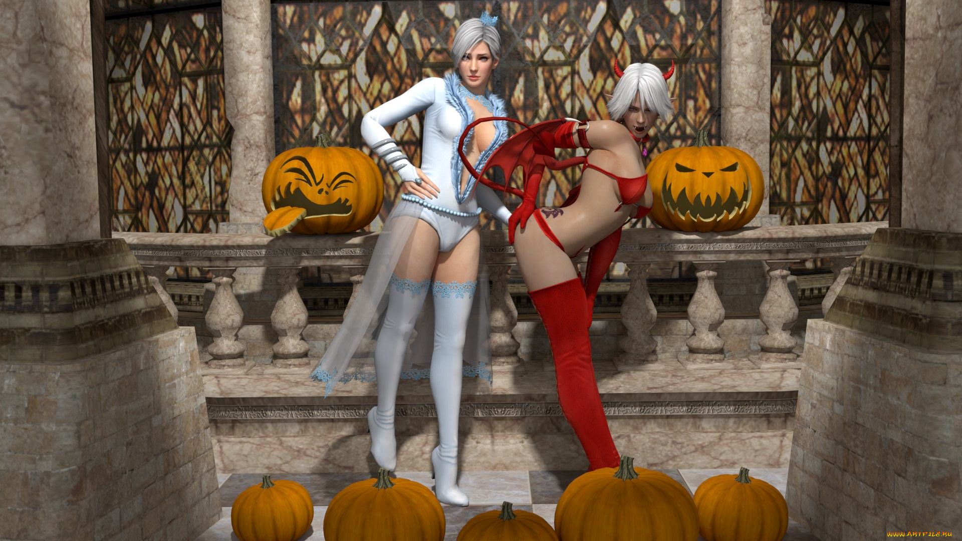 3д, графика, праздники, , holidays, фон, взгляд, девушки