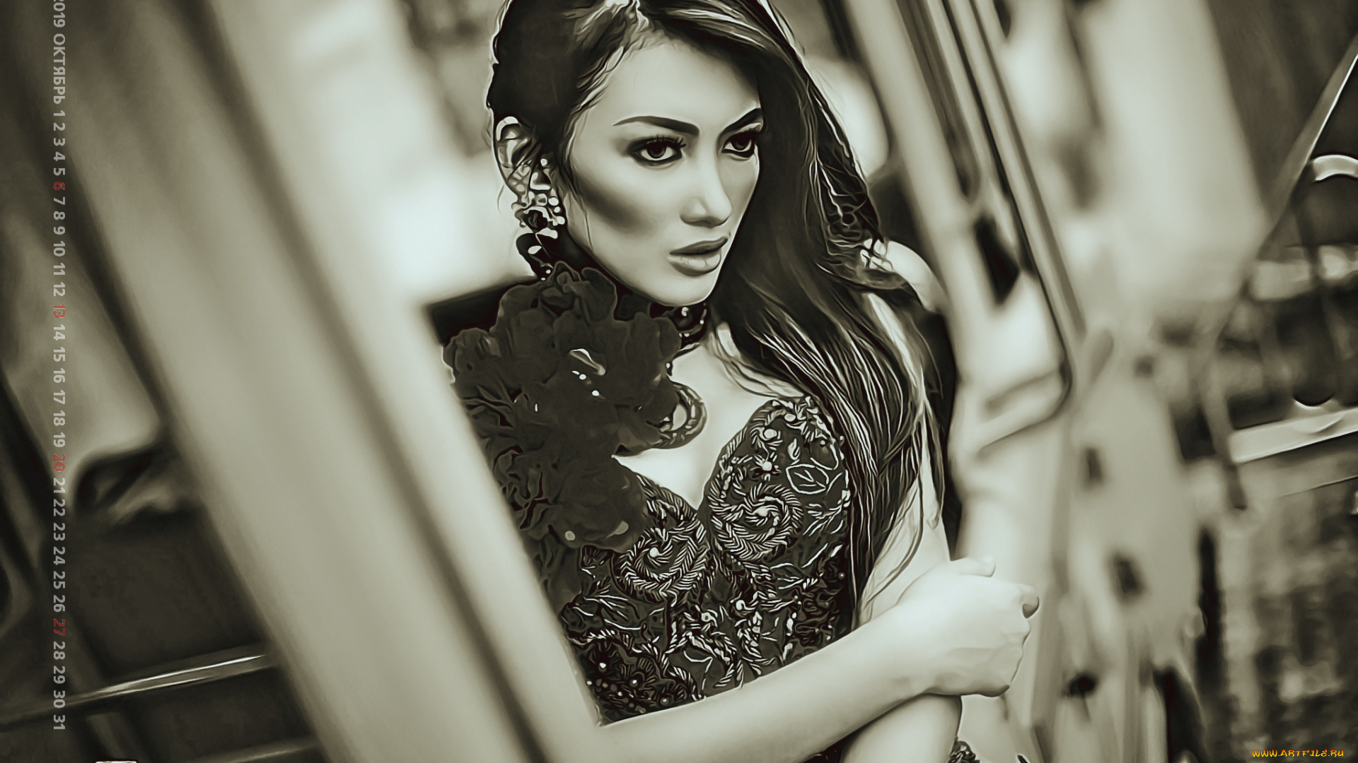 календари, компьютерный, дизайн, 2019, calendar, женщина, девушка, модель