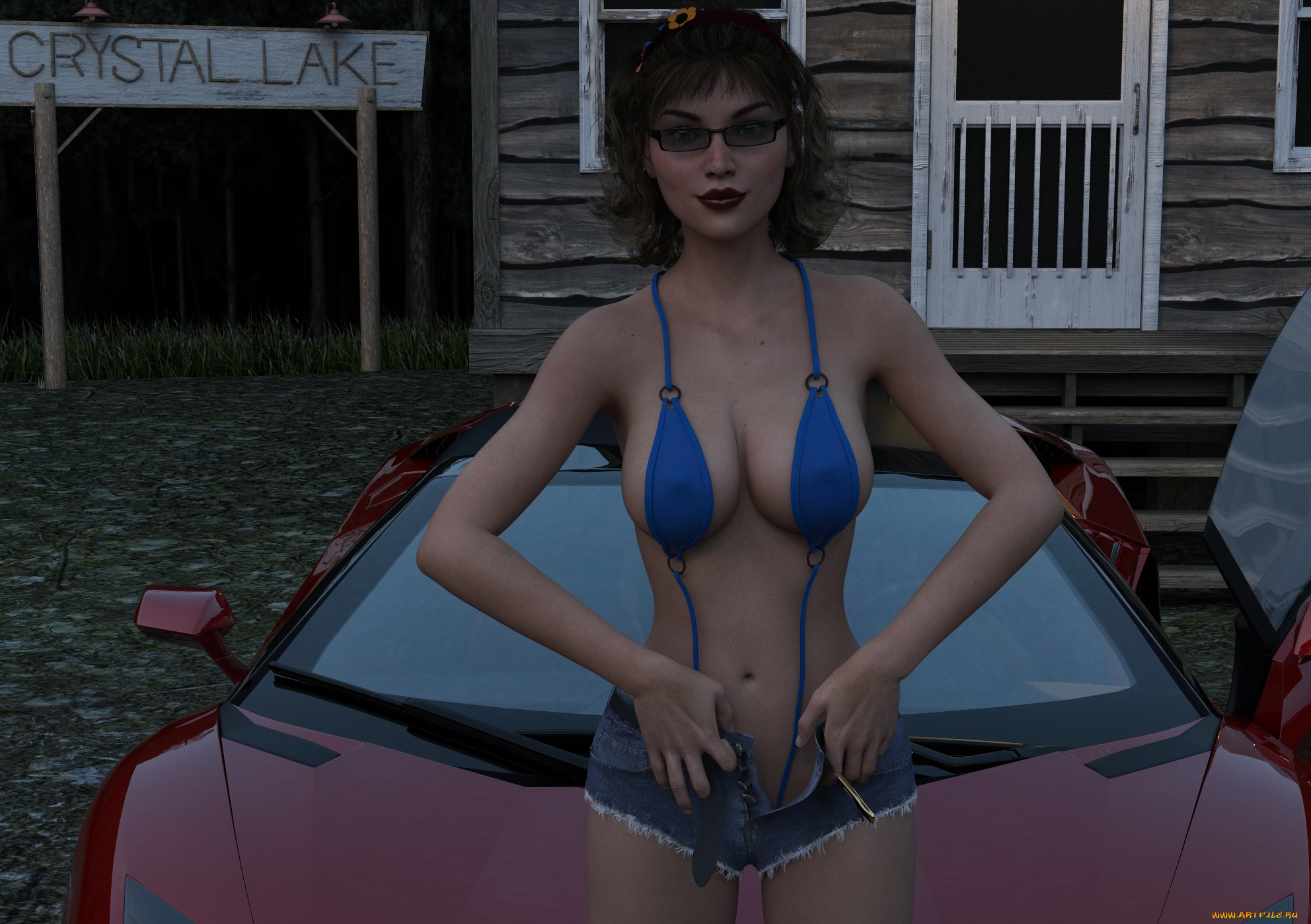 3д, графика, люди-авто, мото, , people-, car, , , moto, фон, взгляд, девушка