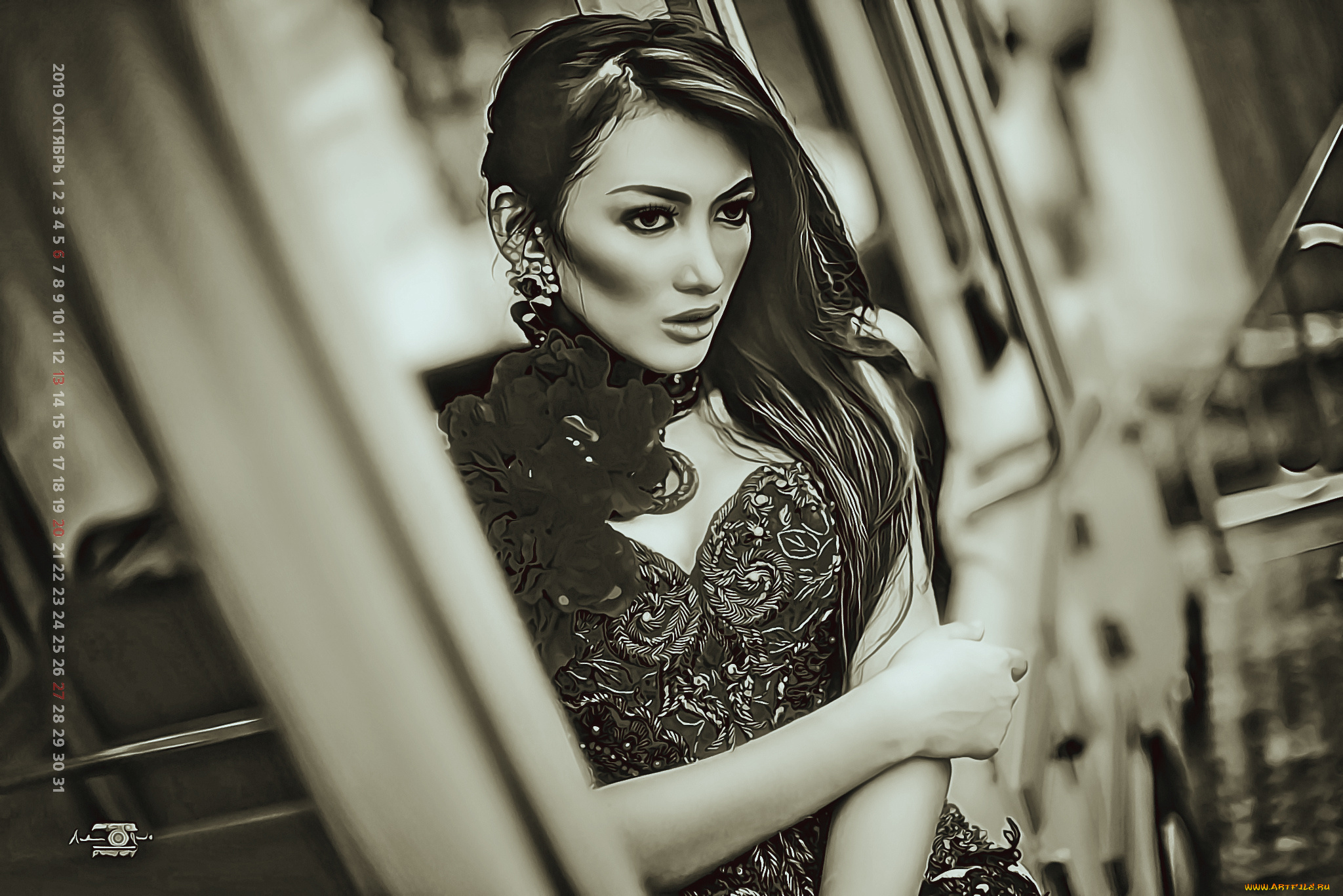 календари, компьютерный, дизайн, 2019, calendar, женщина, девушка, модель