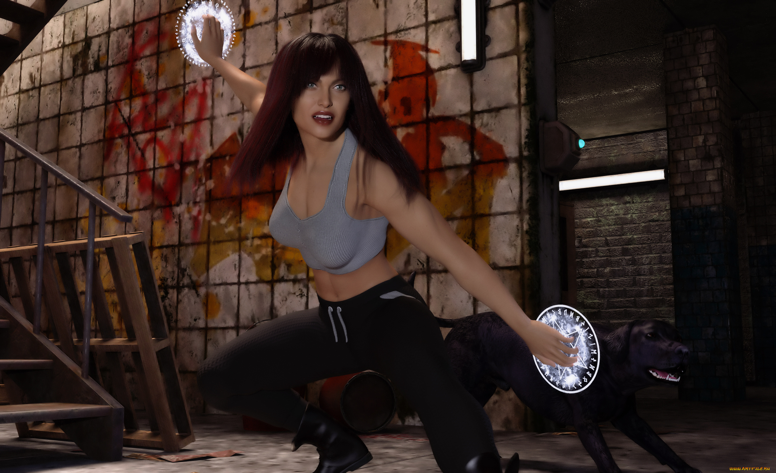 3д, графика, фантазия, , fantasy, фон, взгляд, девушка