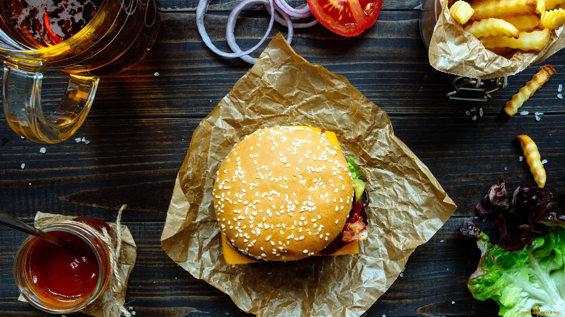 еда, бутерброды, , гамбургеры, , канапе, гамбургер, картофель, фри