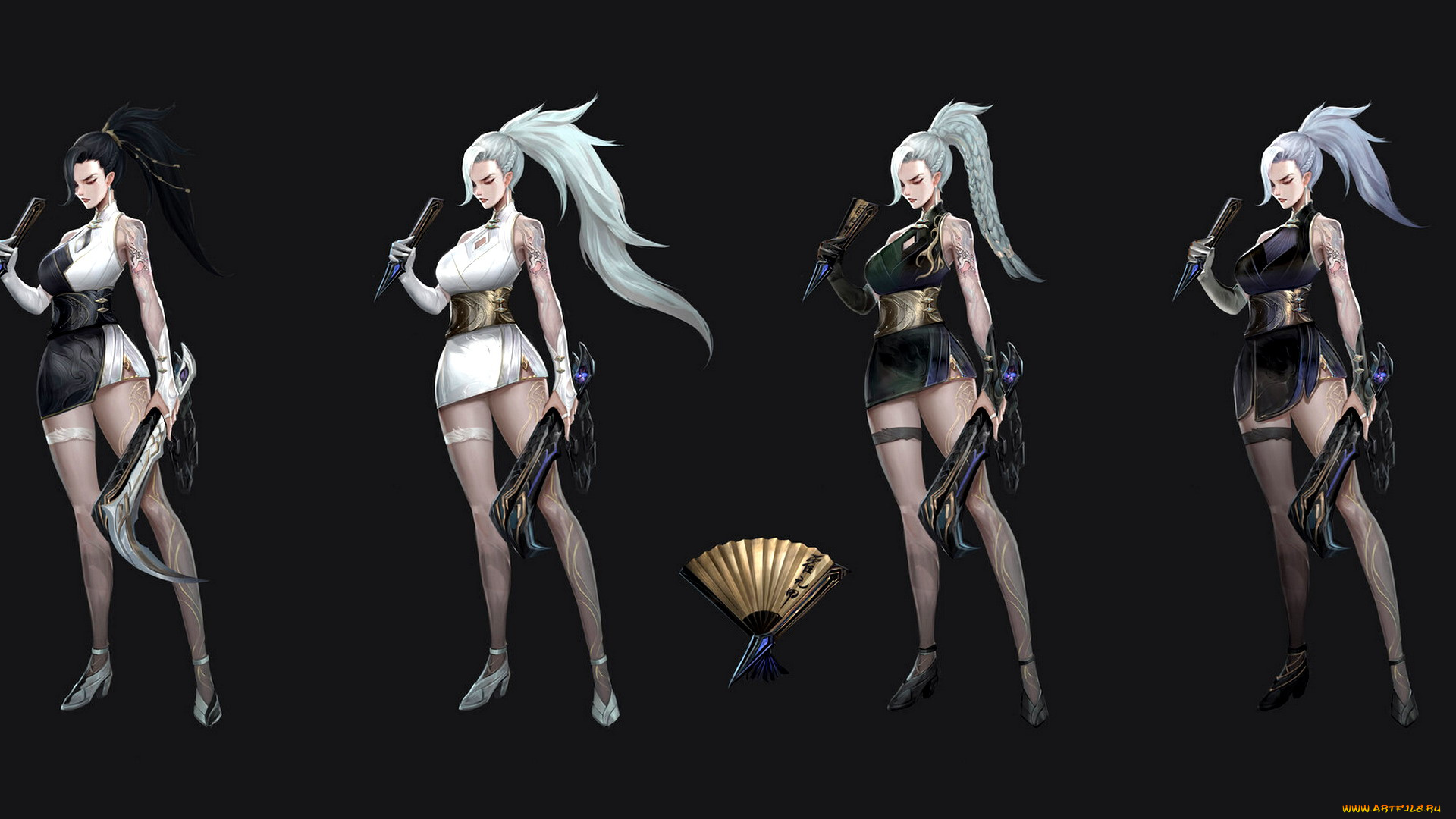 видео, игры, league, of, legends, образы, оружие, веер, akali