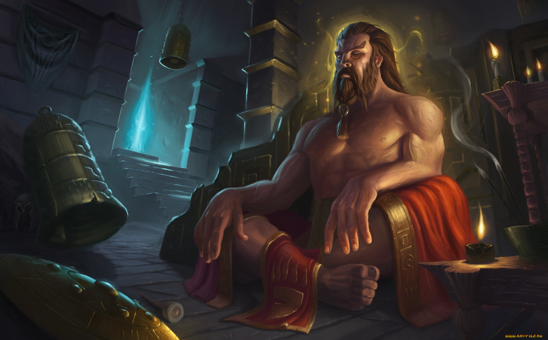 видео, игры, league, of, legends, медитация, колокола, свечи, udyr