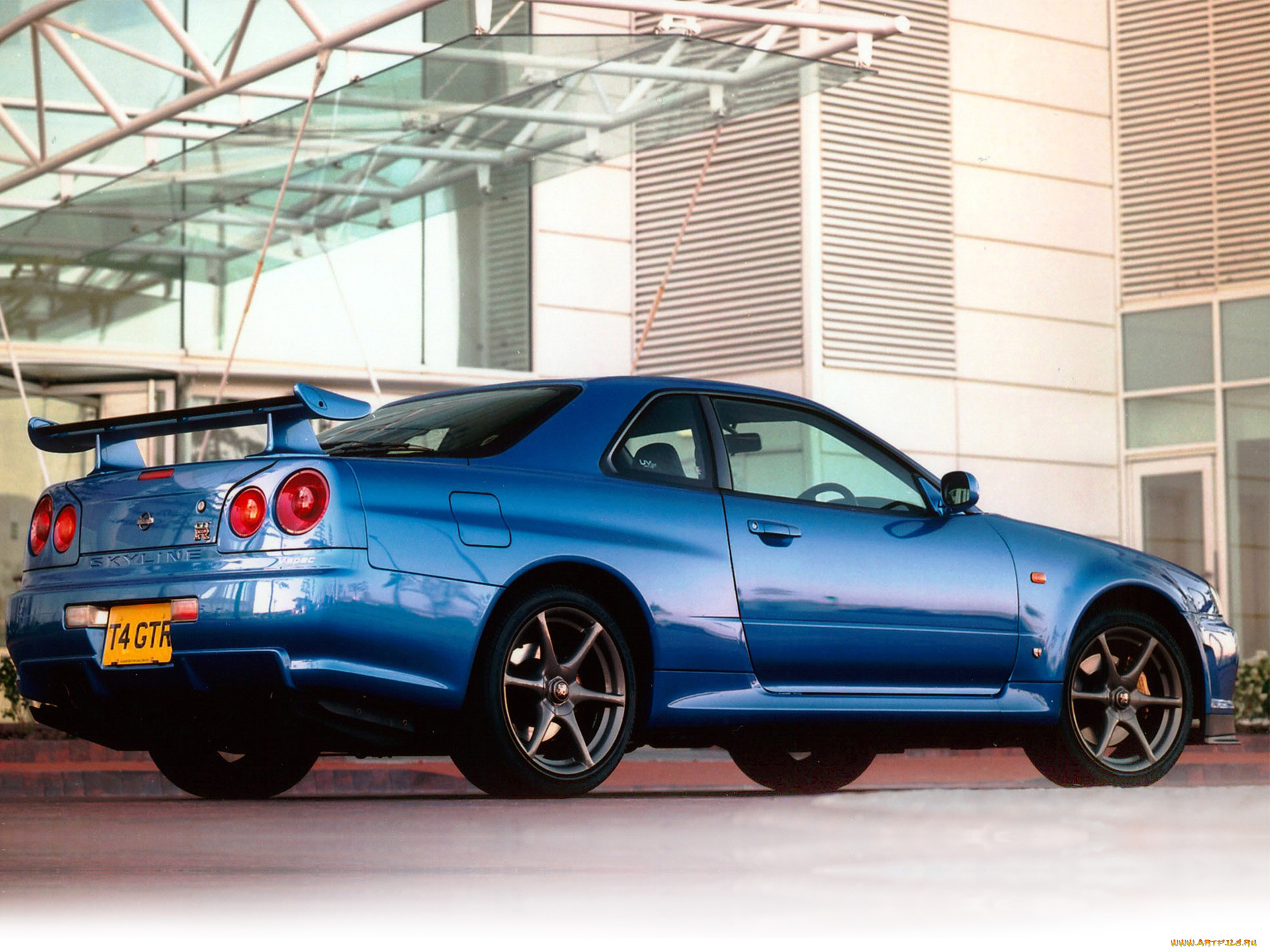 автомобили, nissan, datsun, синий, здание