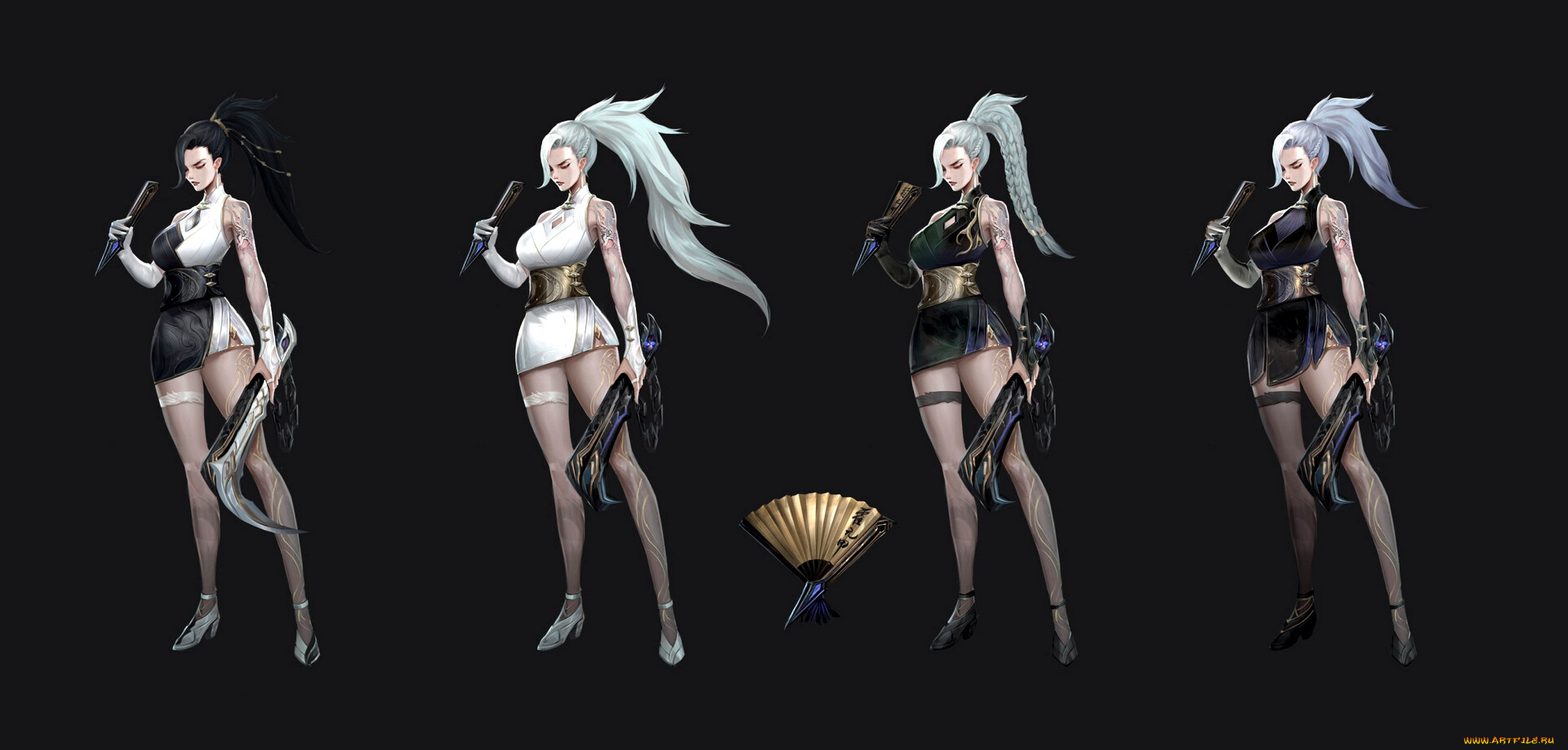 видео, игры, league, of, legends, образы, оружие, веер, akali