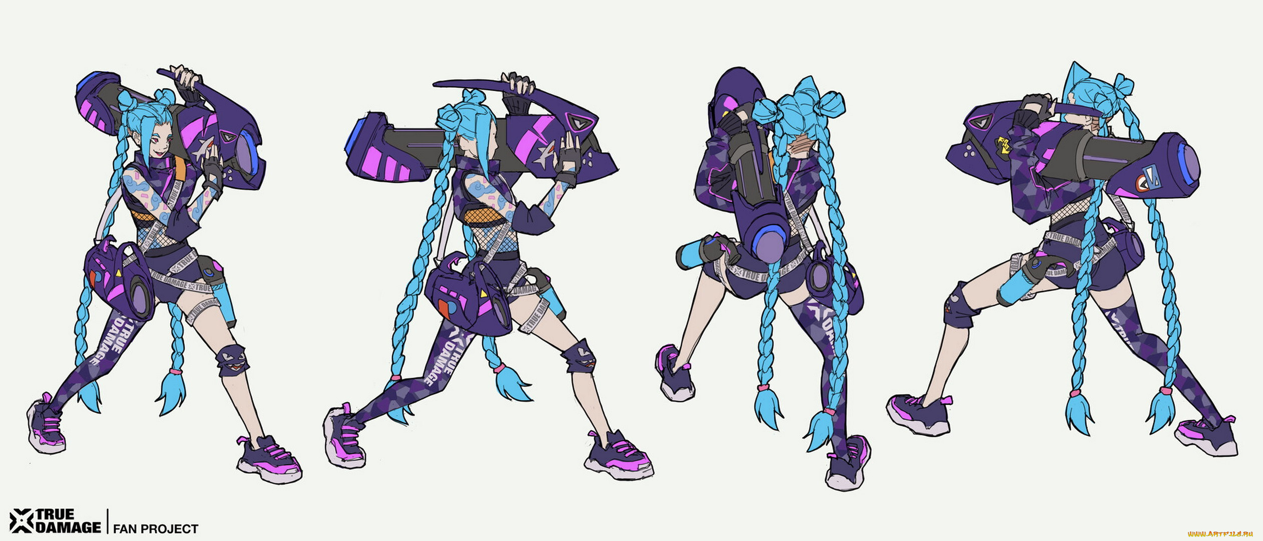 видео, игры, league, of, legends, jinx, оружие, ракурсы