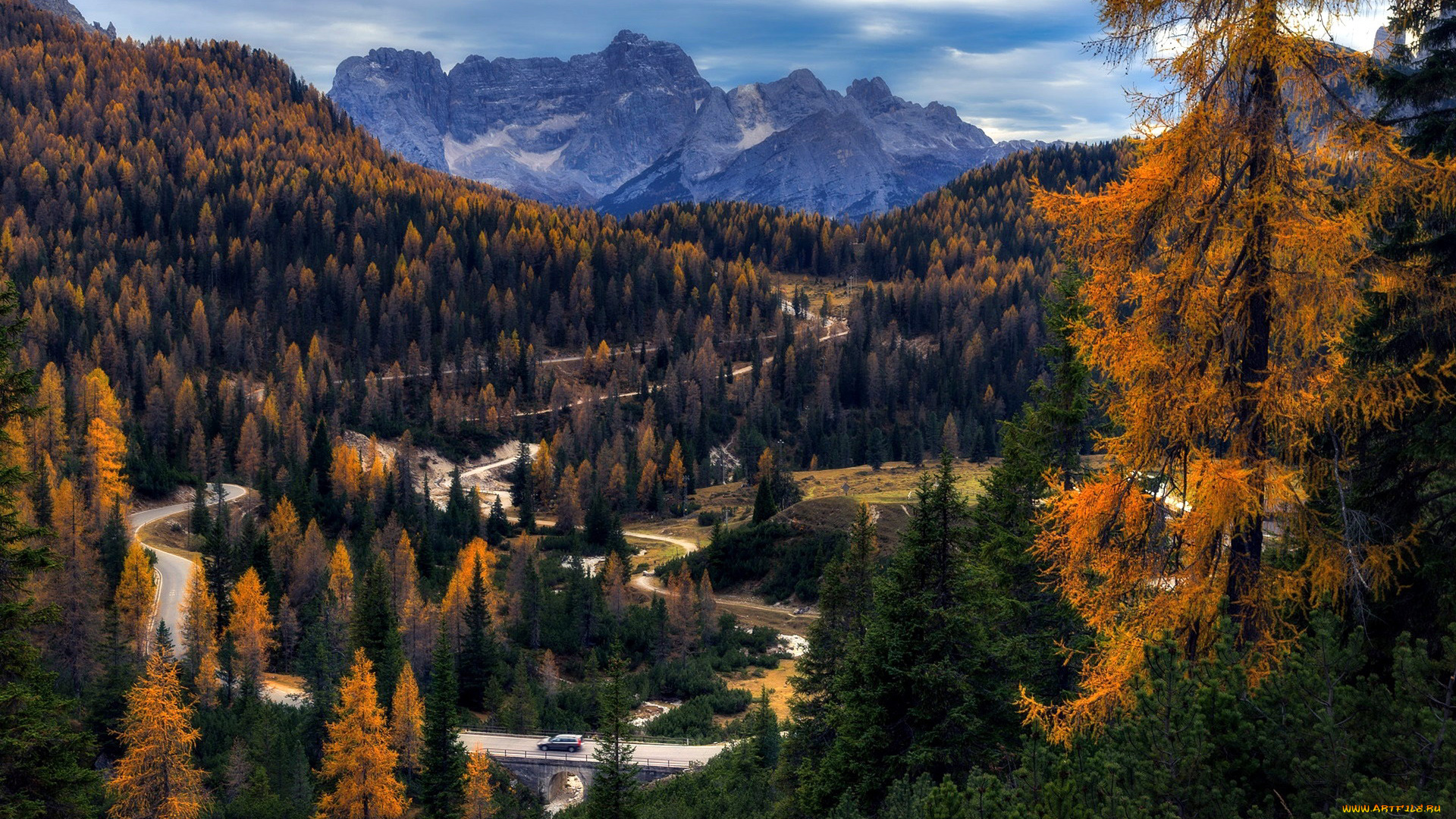 природа, дороги, горы, дорога, шоссе, лес