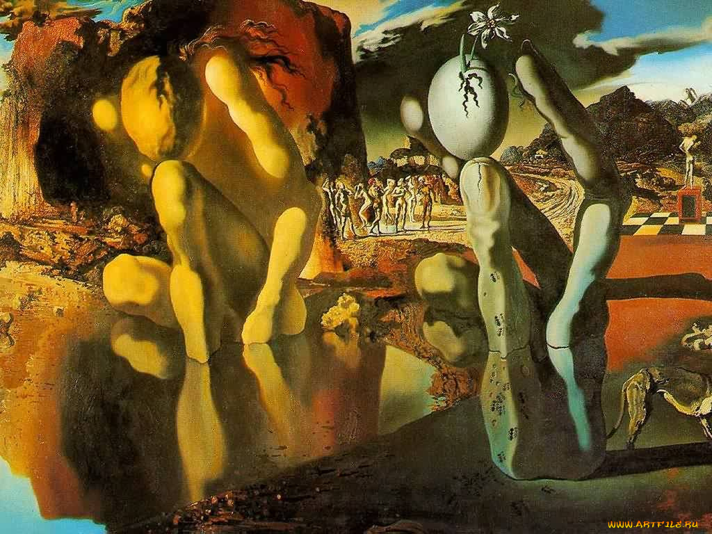 metamorphosis, of, narcissus, рисованные, salvador, dali