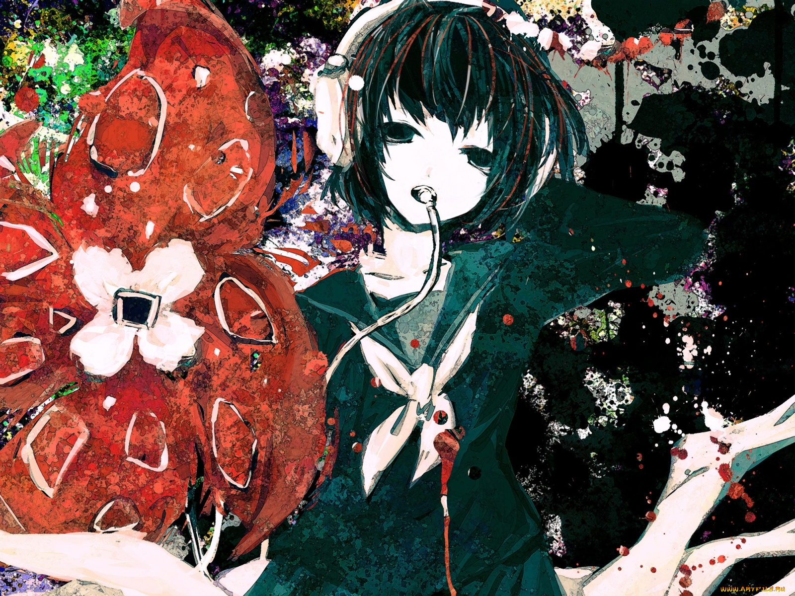 аниме, headphones, instrumental