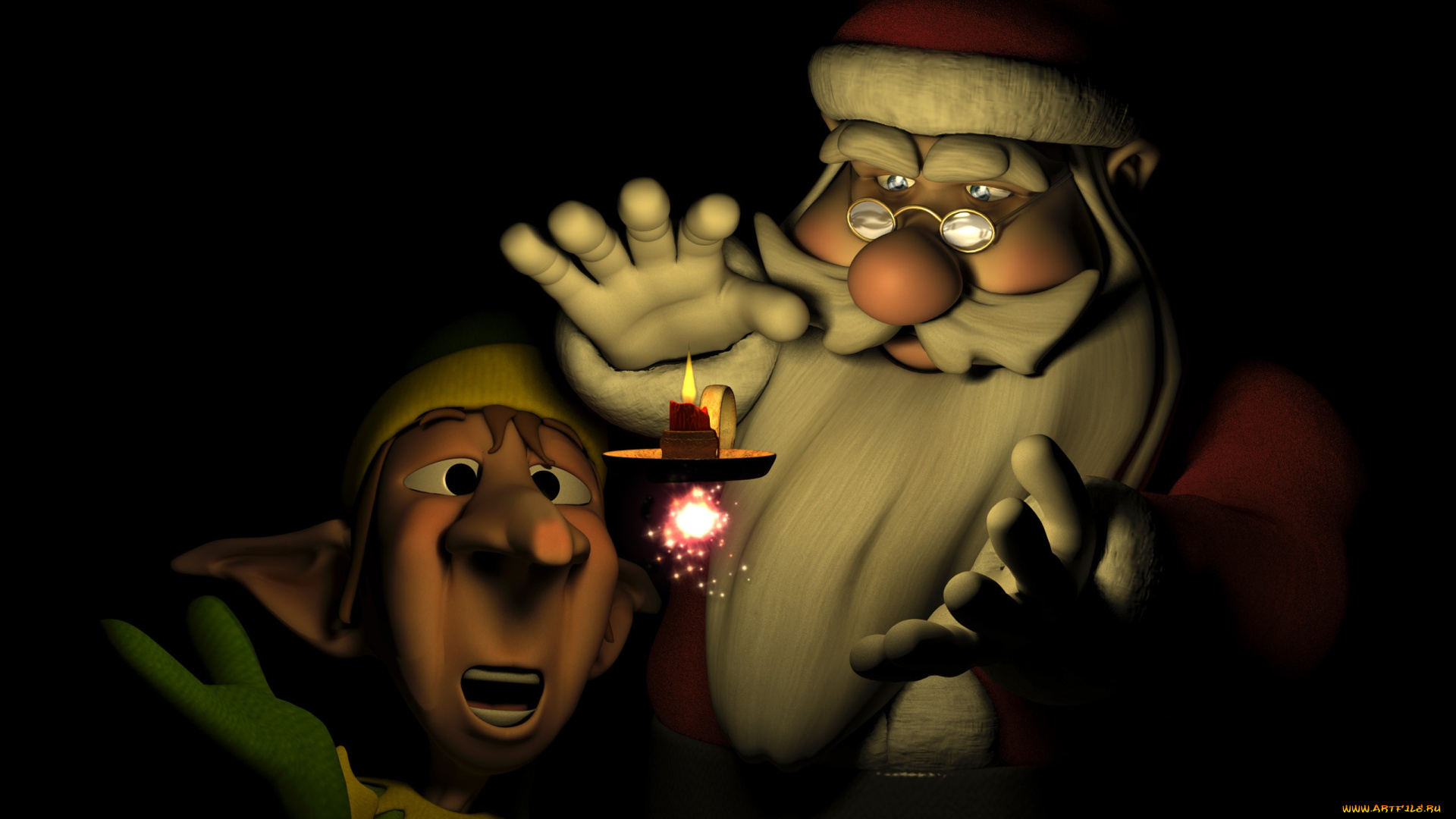 3д, графика, fantasy, фантазия, санта, клаус, магия