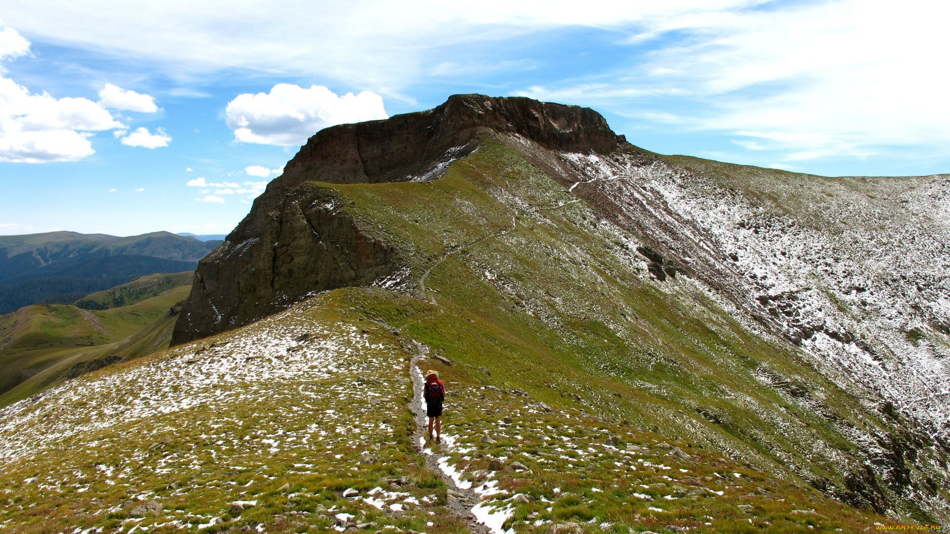 природа, горы, холм, тропинка