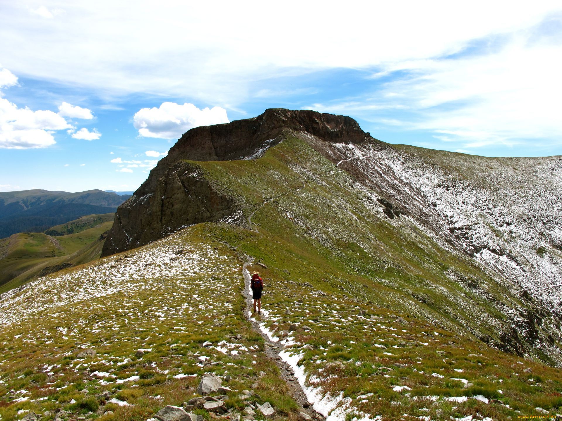 природа, горы, холм, тропинка