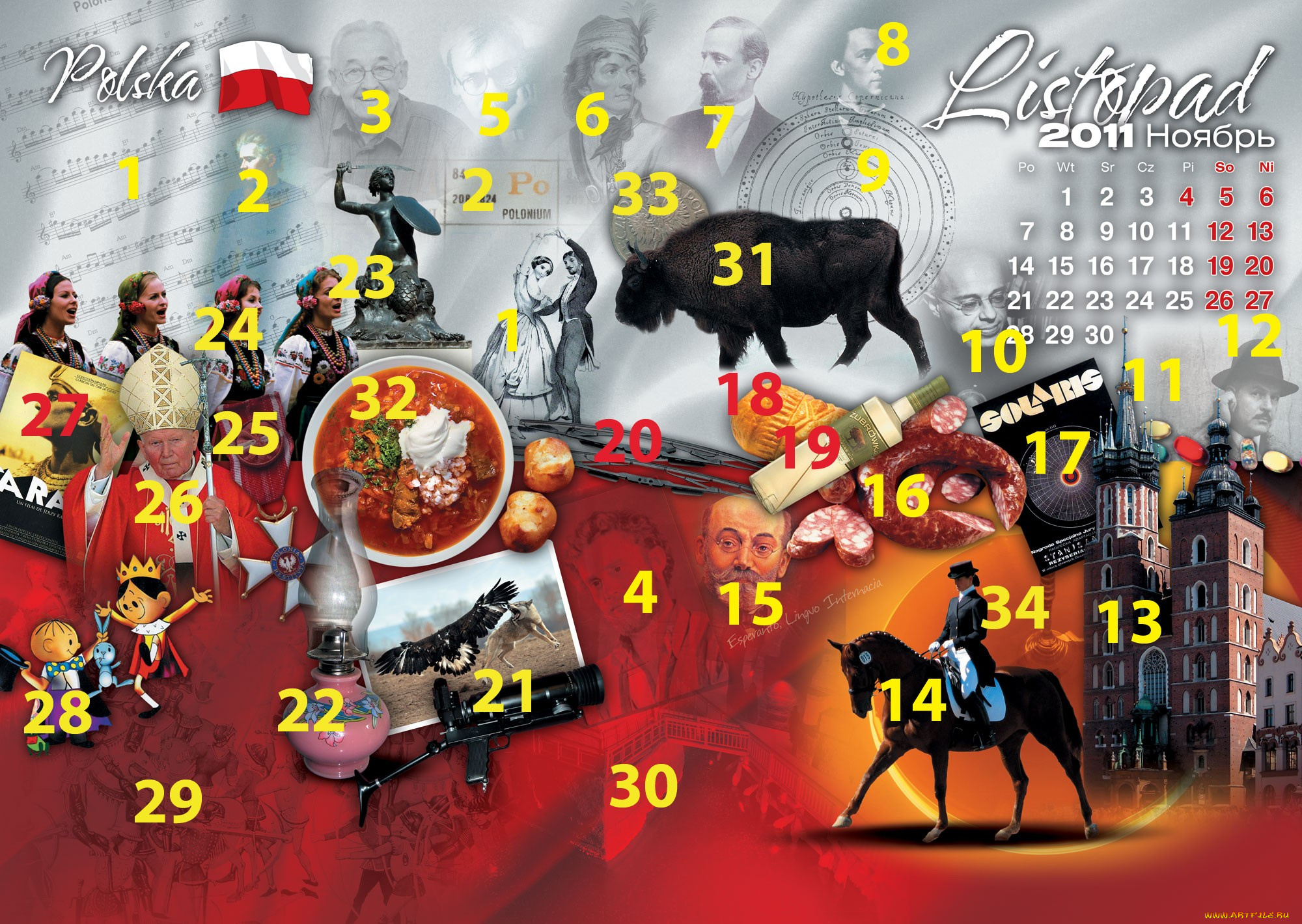 календари, другое, даты, польша