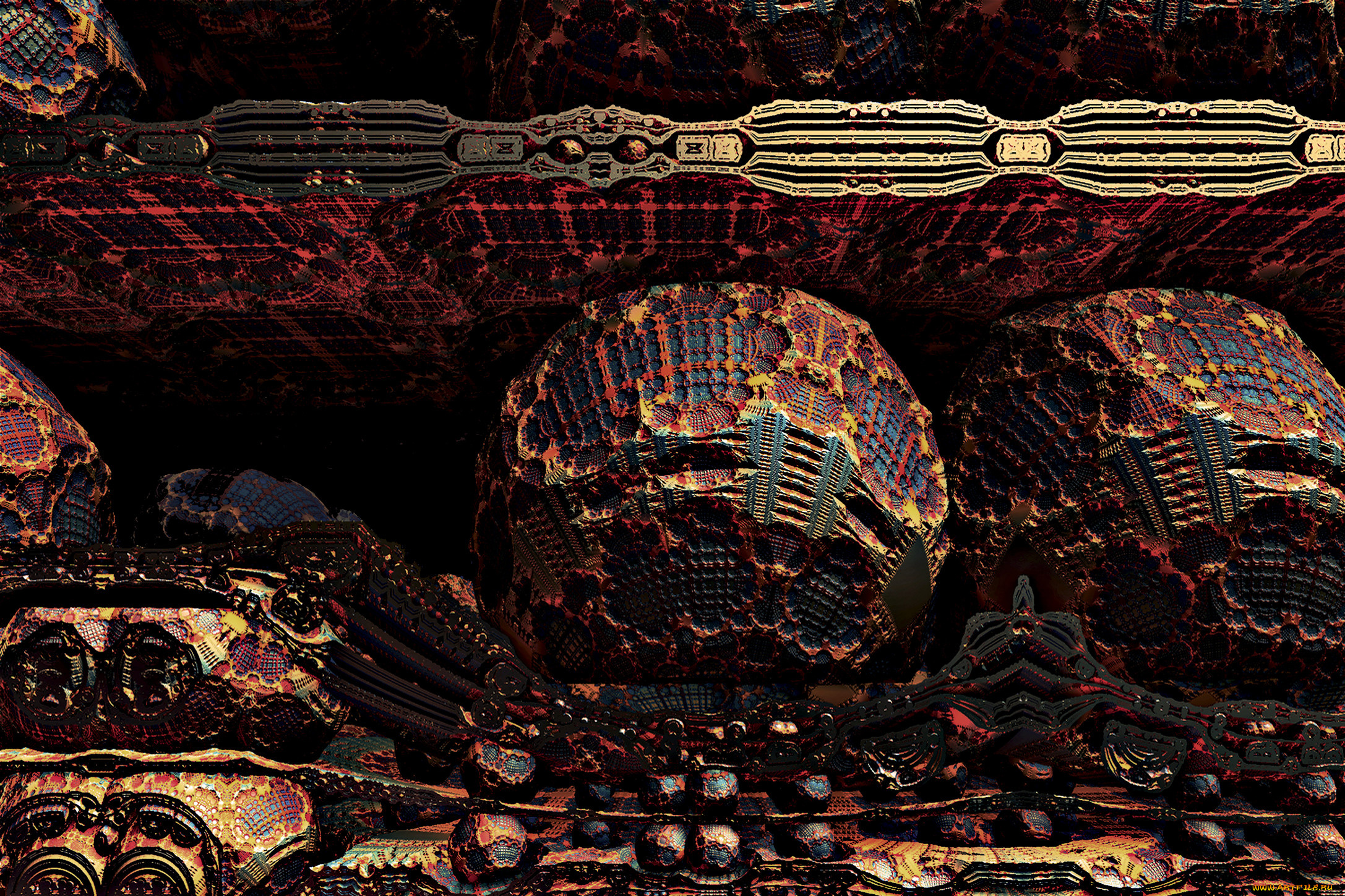 3д, графика, fractal, фракталы, фон, узор, рисунок, тёмный