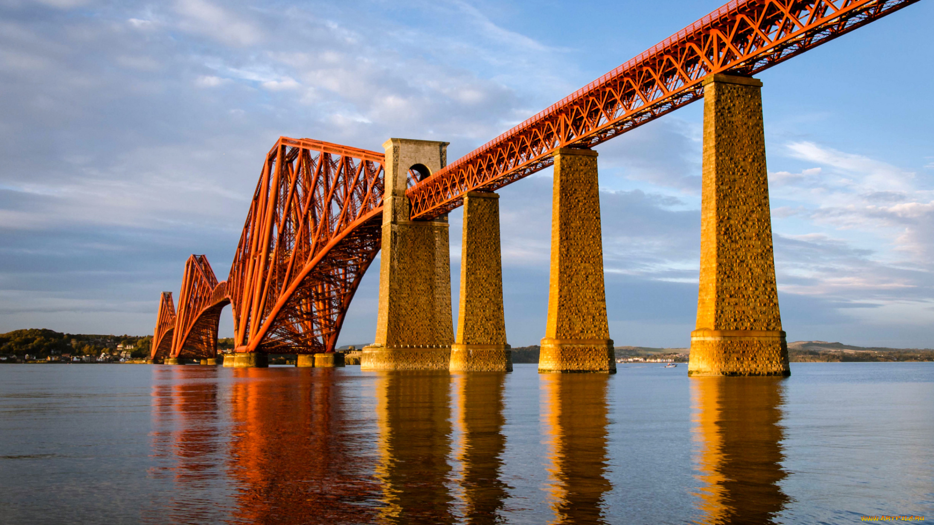 forth, bridge, edinburgh, scotland, города, эдинбург, шотландия, конструкция, река, мост