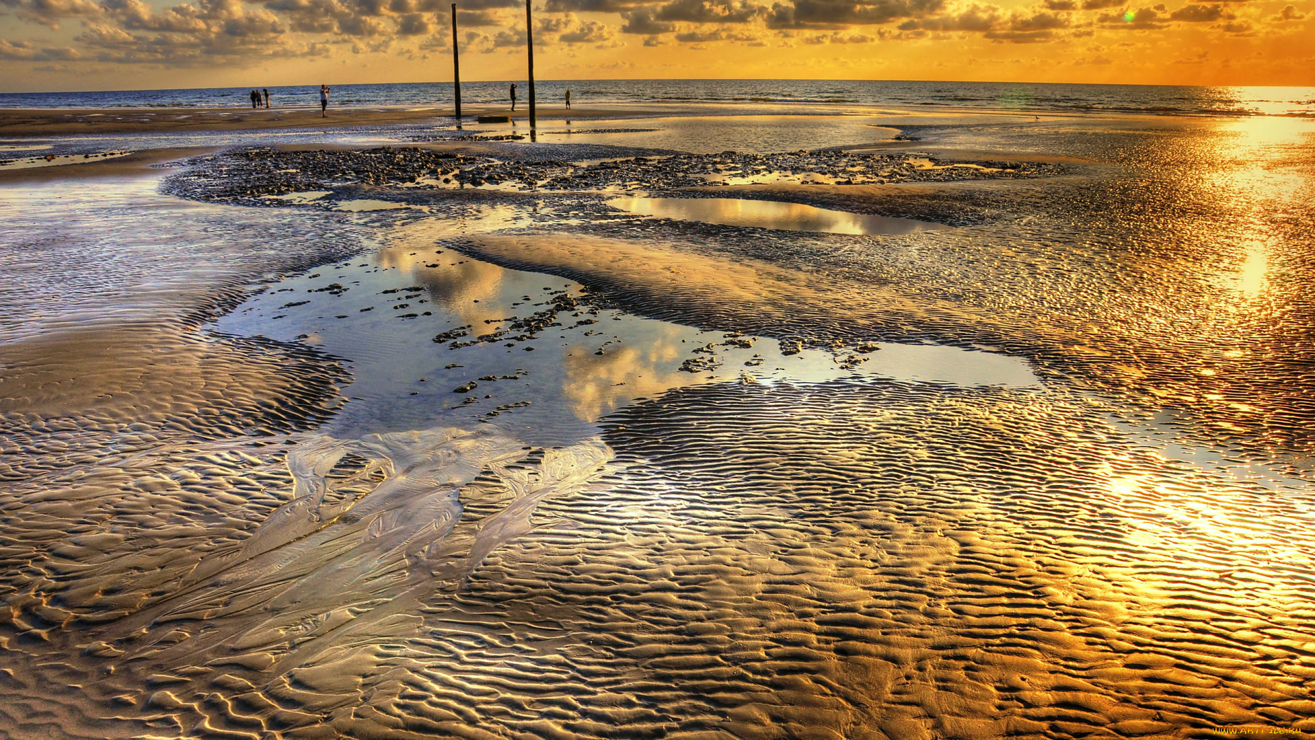 германия, санкт, петер, ординг, природа, побережье, море, берег