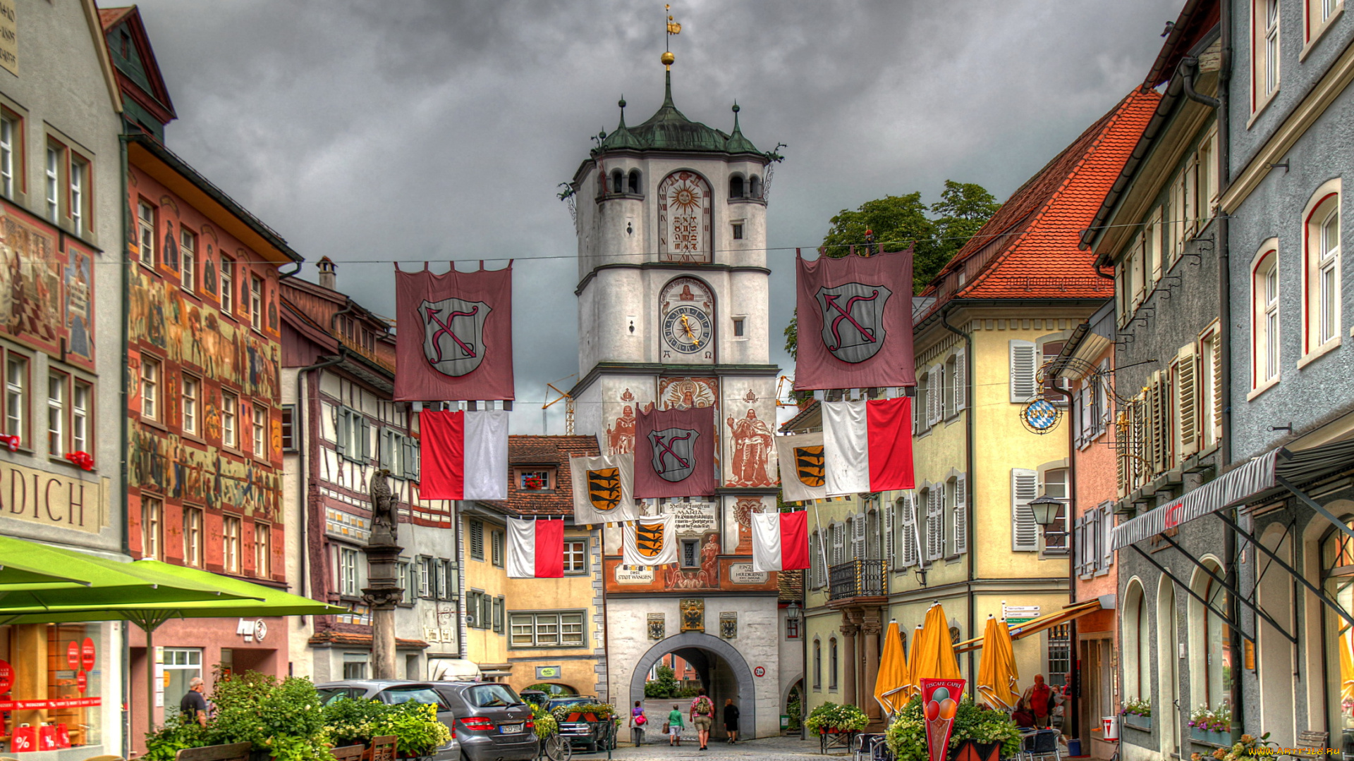 германия, ванген, им, алльгой, города, улицы, площади, набережные, дома, улица, цветы