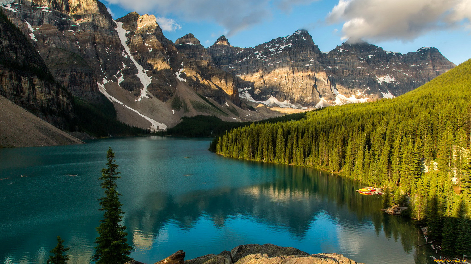 moraine, lake, banff, national, park, canada, природа, реки, озера, горы, озеро