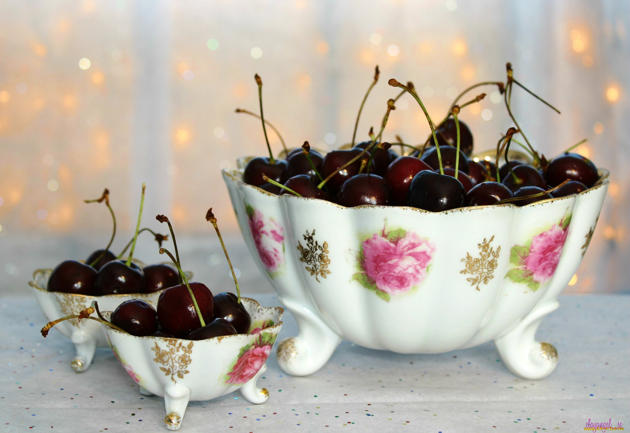 еда, вишня, черешня, посуда, черешни