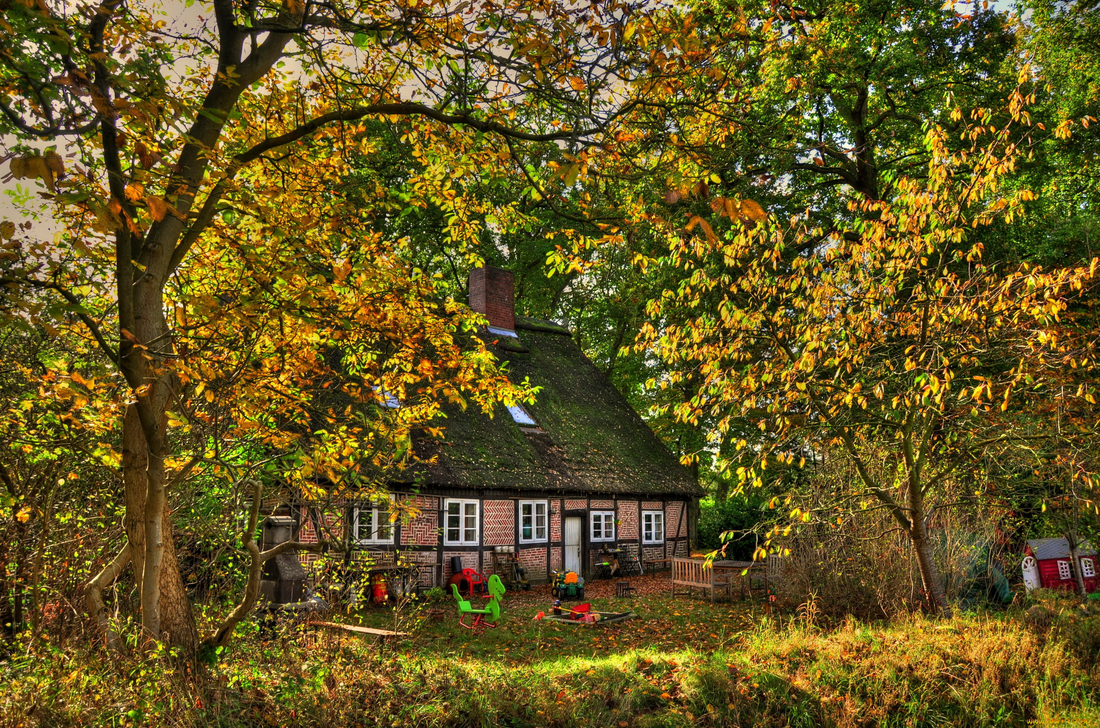 германия, зеветаль, города, здания, дома, дом, парк