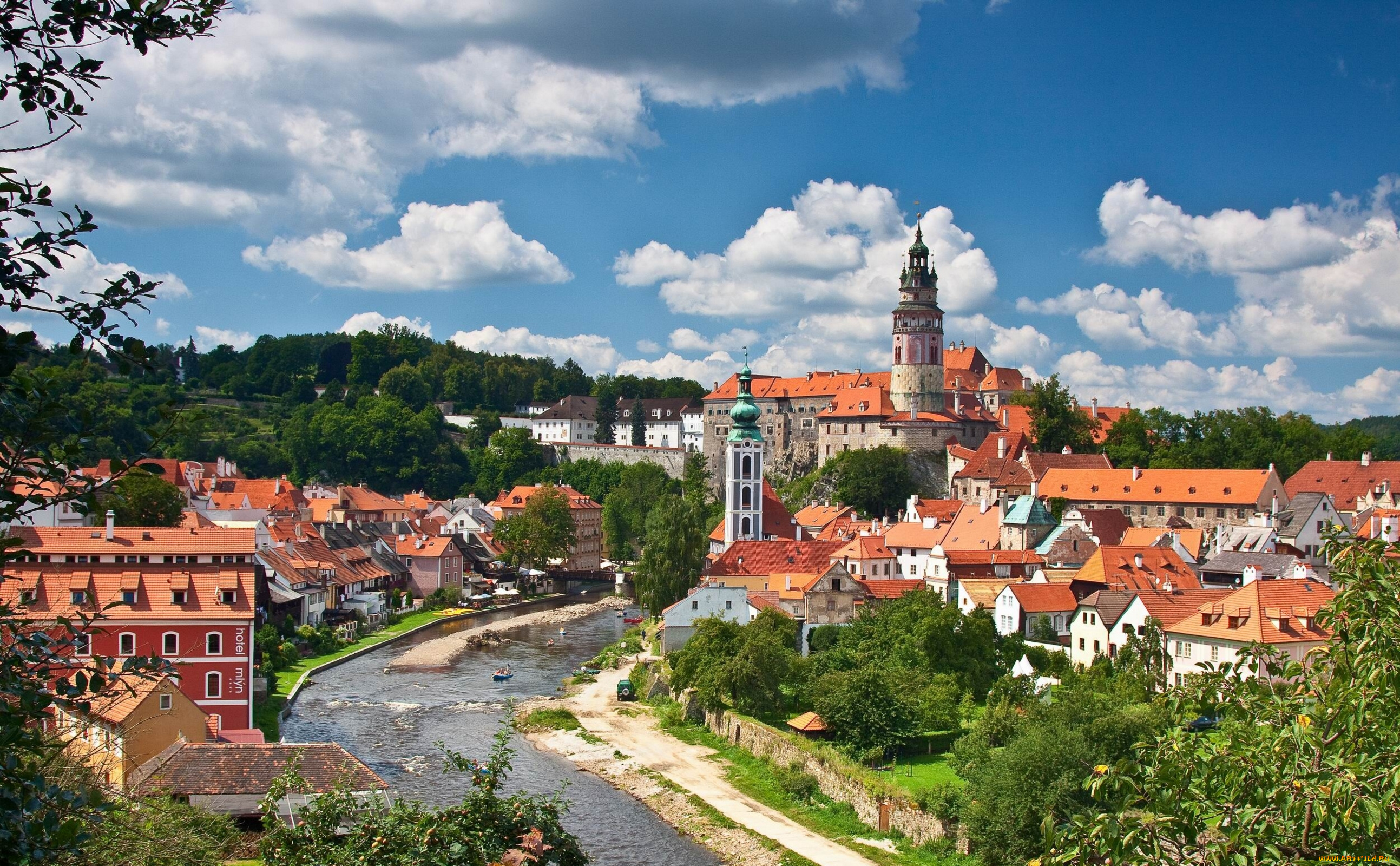 268, esk&, 253, krumlov, czech, republic, города, панорамы, здания, Чехия, Чески-крумлов, cesky, влтава, река