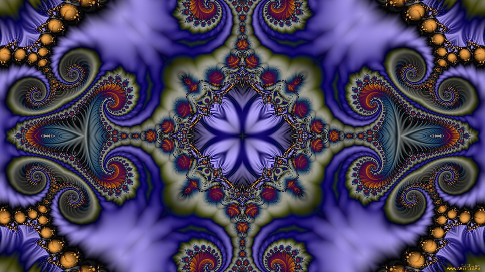 3д, графика, fractal, фракталы, узор, цвета, фон