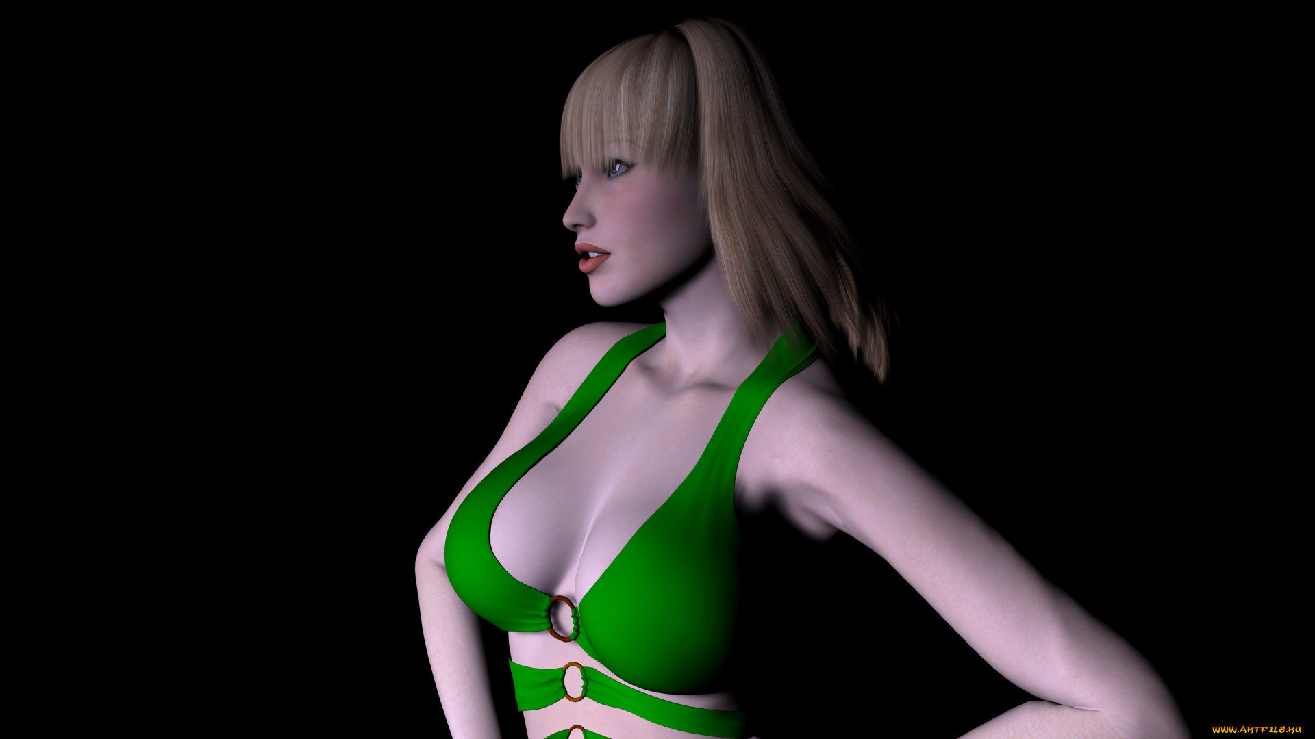 3д, графика, people, люди, лифчик, взгляд, девушка