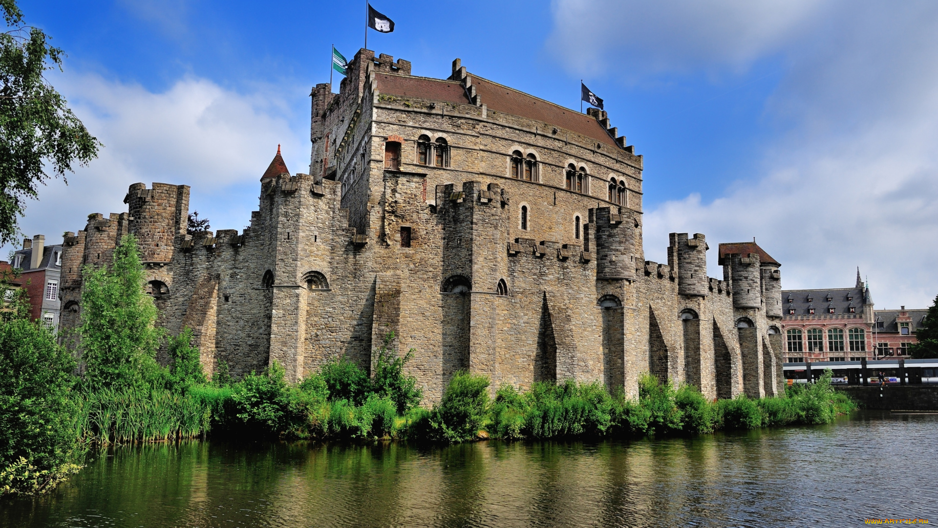 города, дворцы, замки, крепости, замок, река