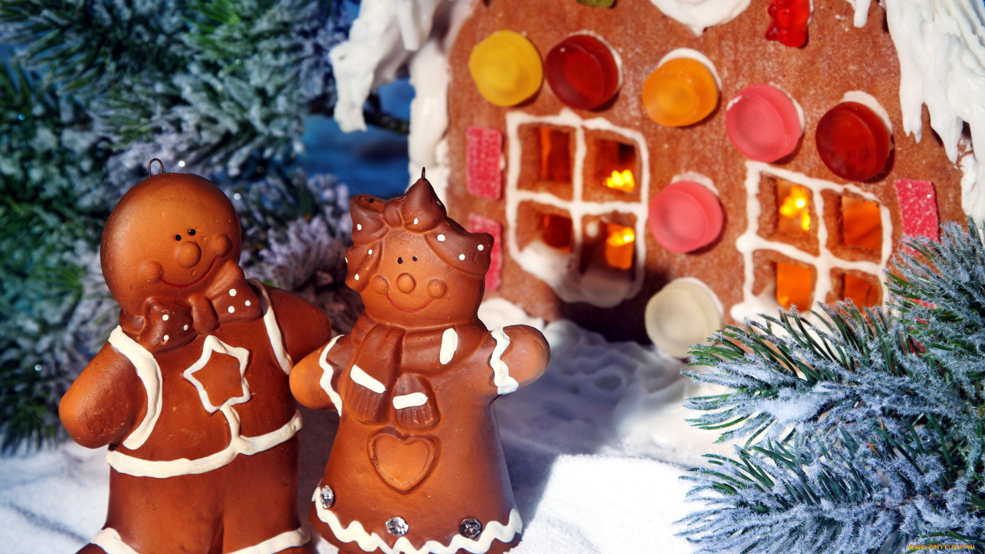 праздничные, угощения, фигурки, пряничный, домик