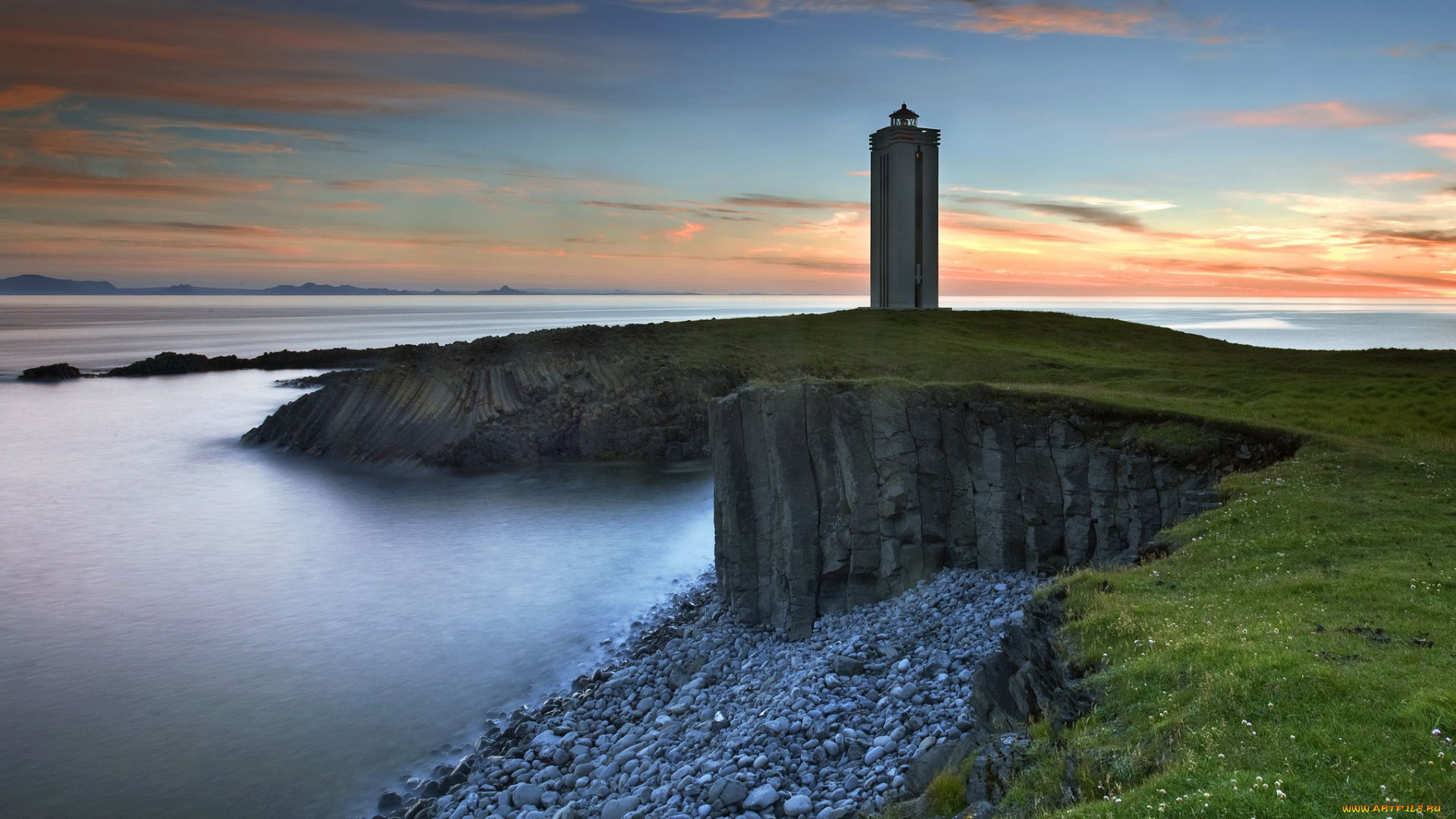 природа, маяки, маяк, горизонт, береговая, линия, океан