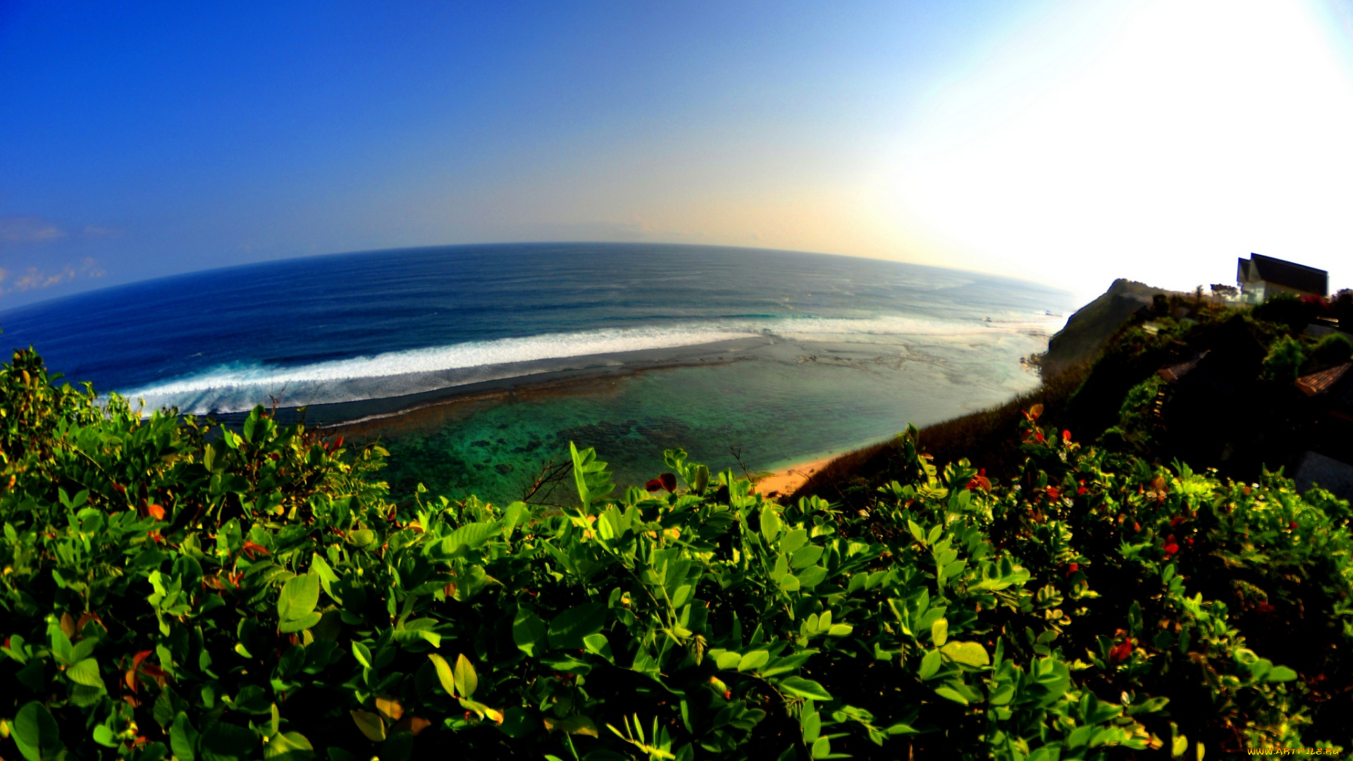 природа, побережье, горизонт