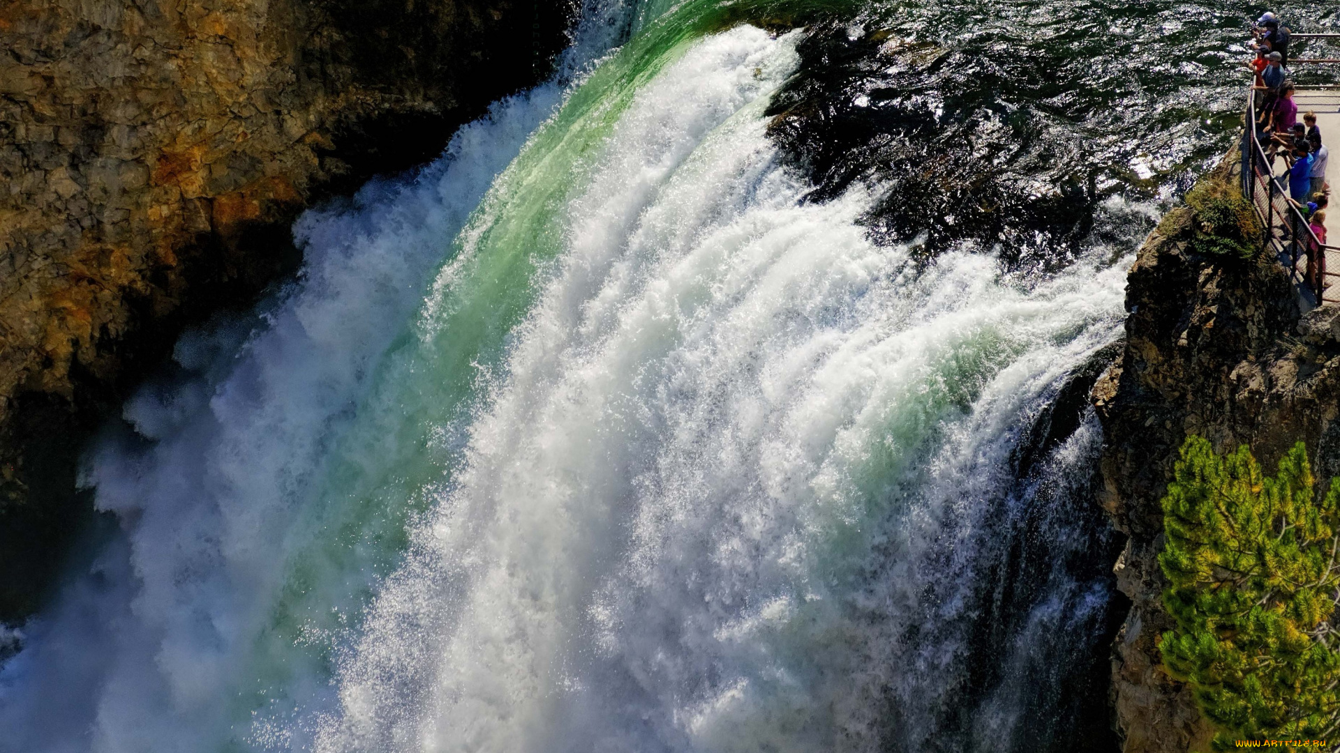 природа, водопады, поток, вода