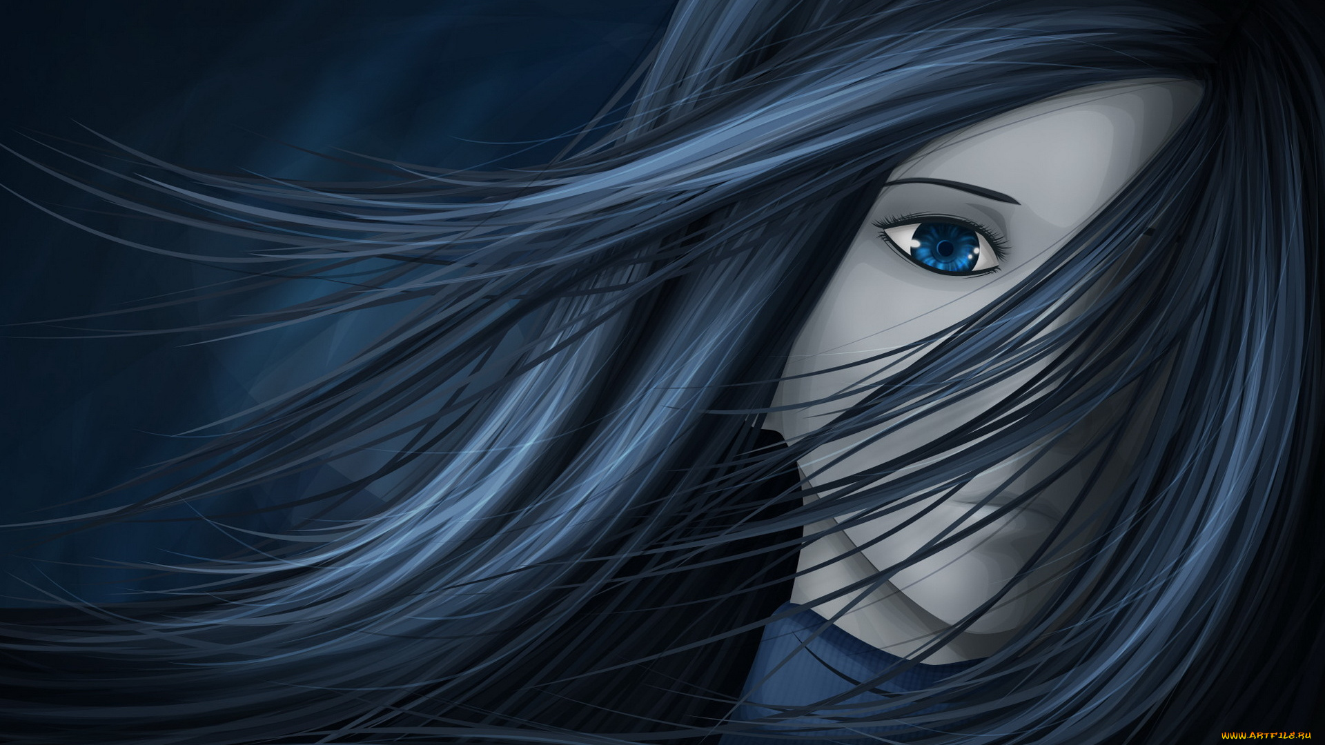 рисованные, люди, волос