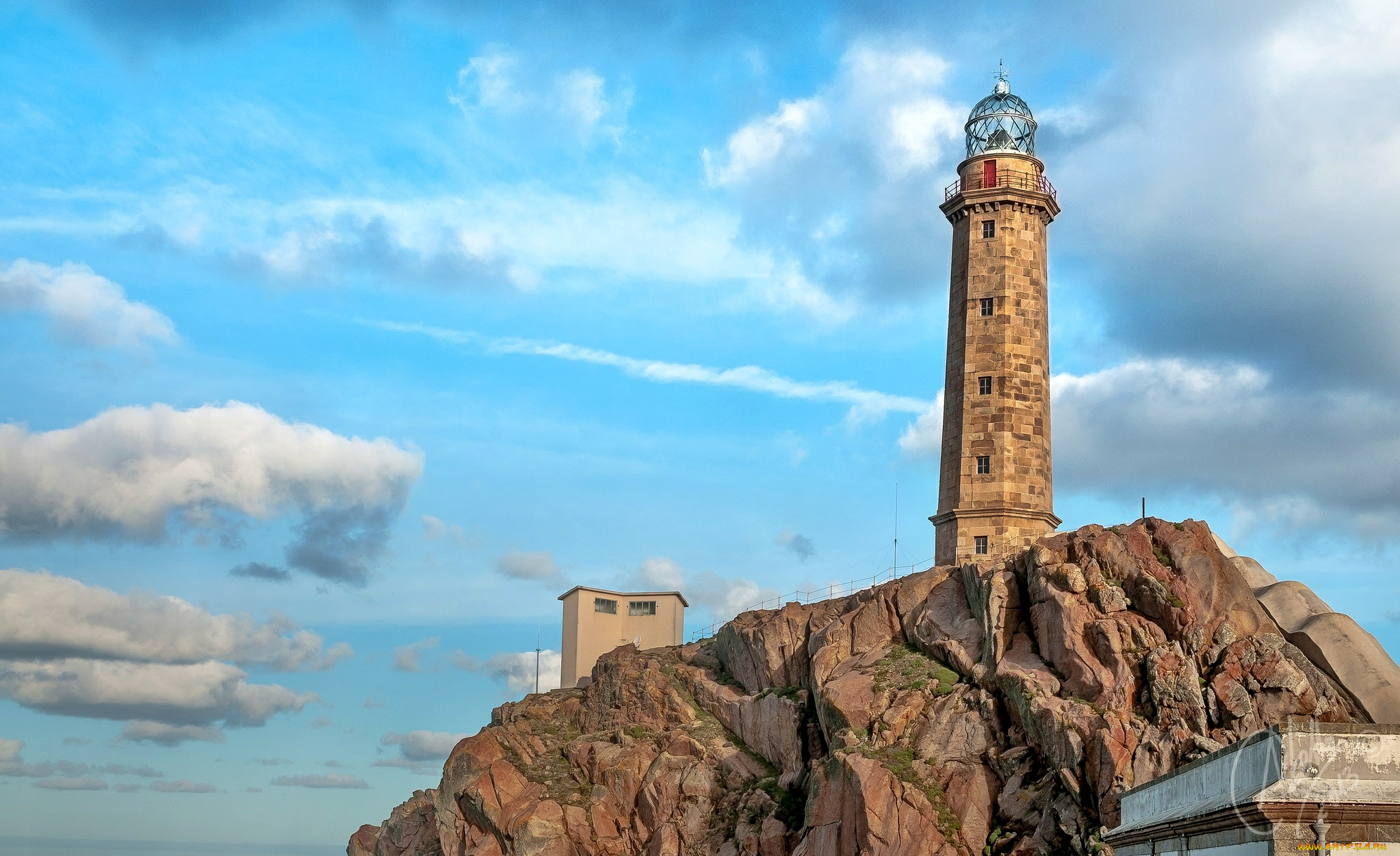 природа, маяки, скала, маяк